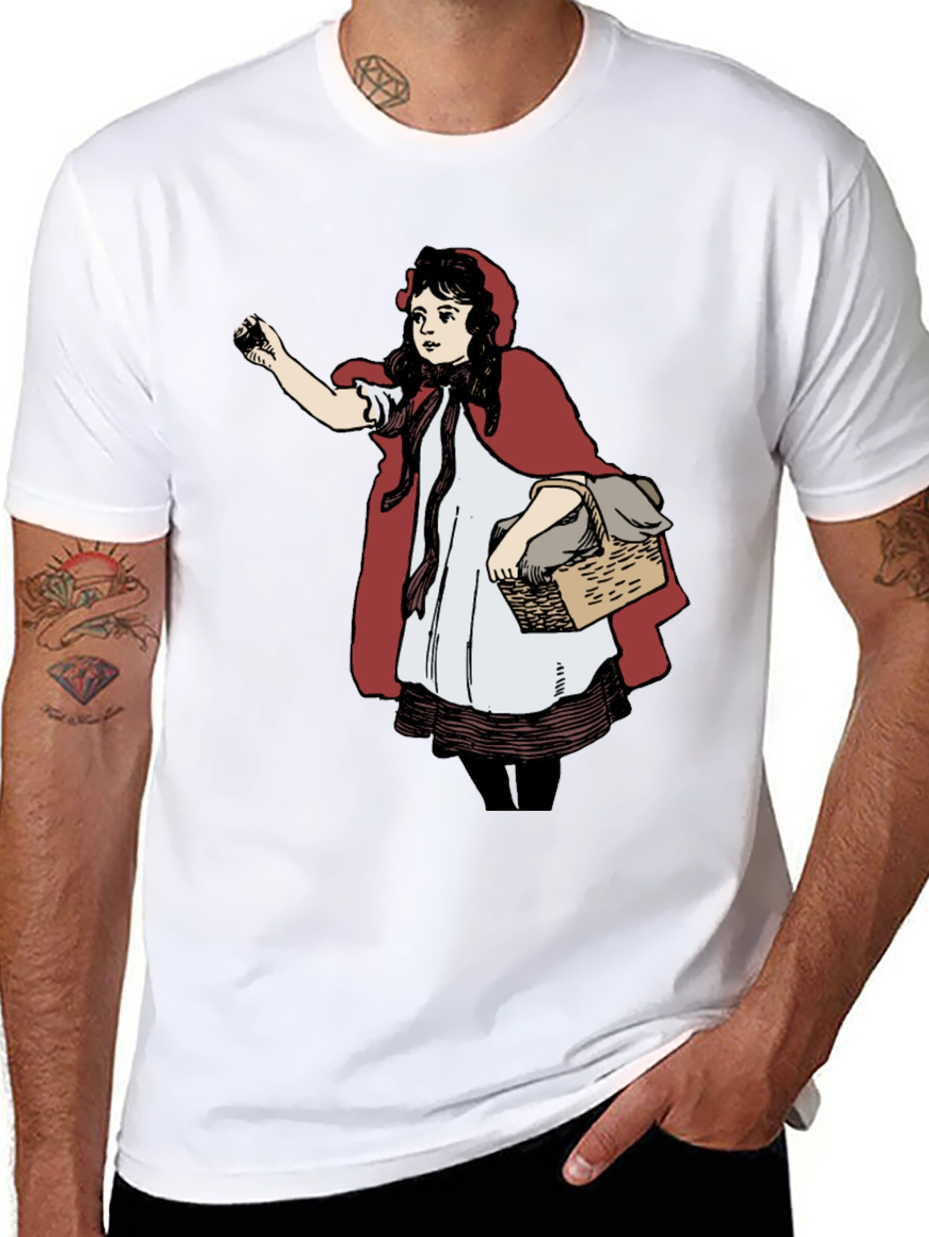 Little Red Riding Hood Graphic Tee - Black