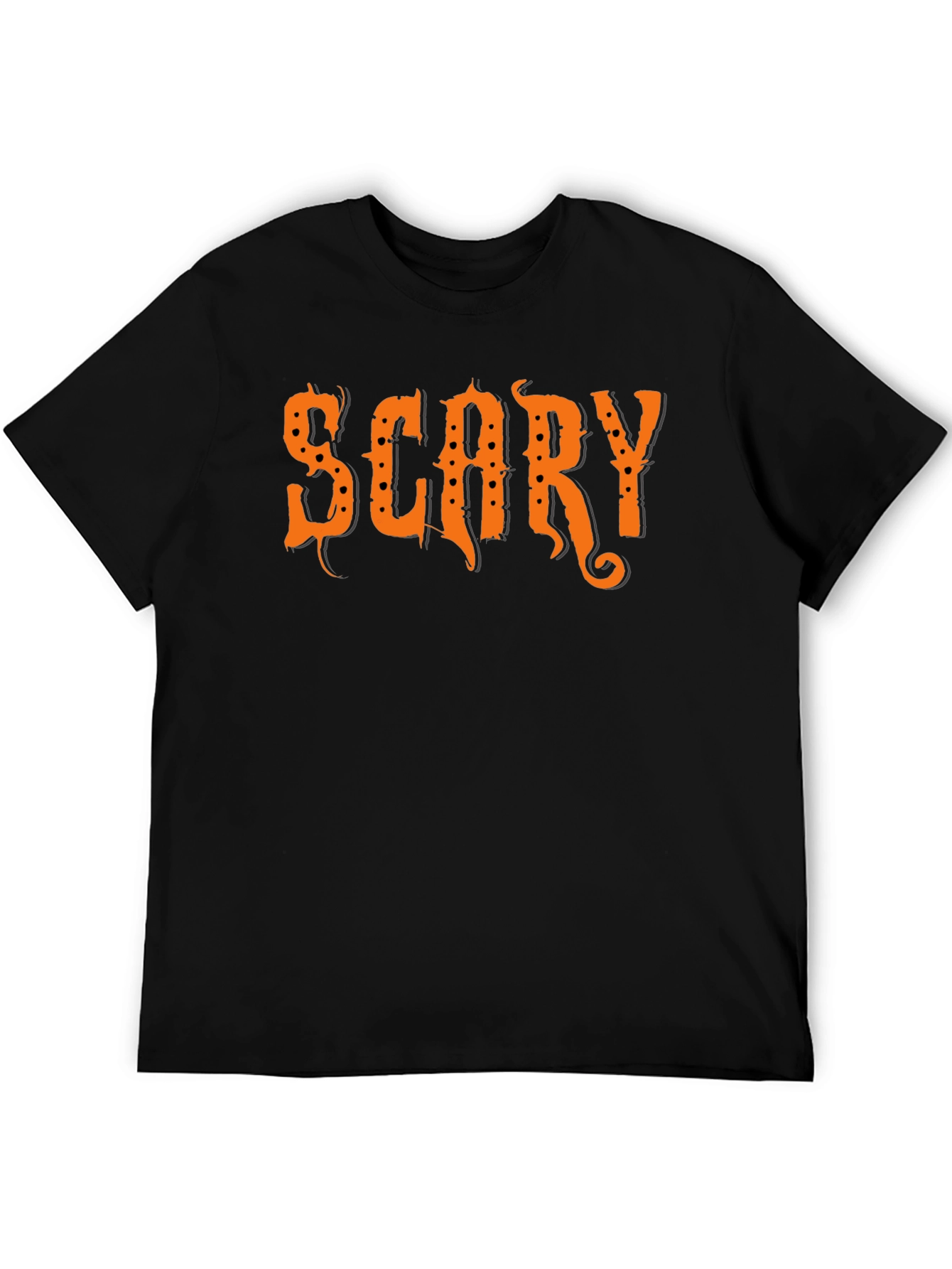 Scary Halloween Graphic T-Shirt - Black
