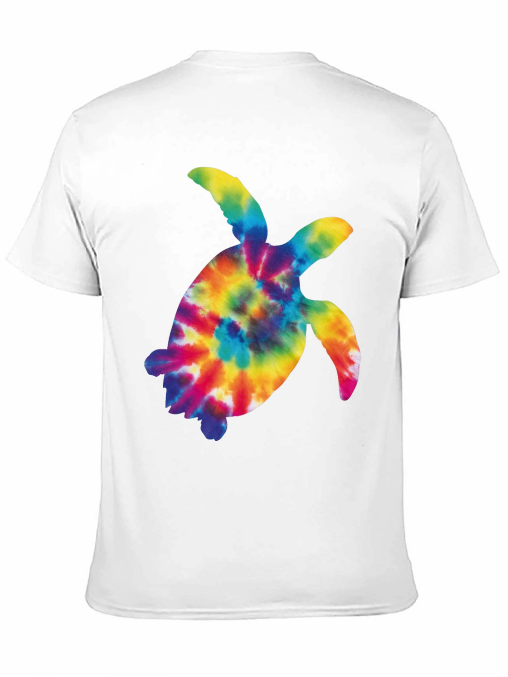 Tie-Dye Turtle Graphic Tee - Black