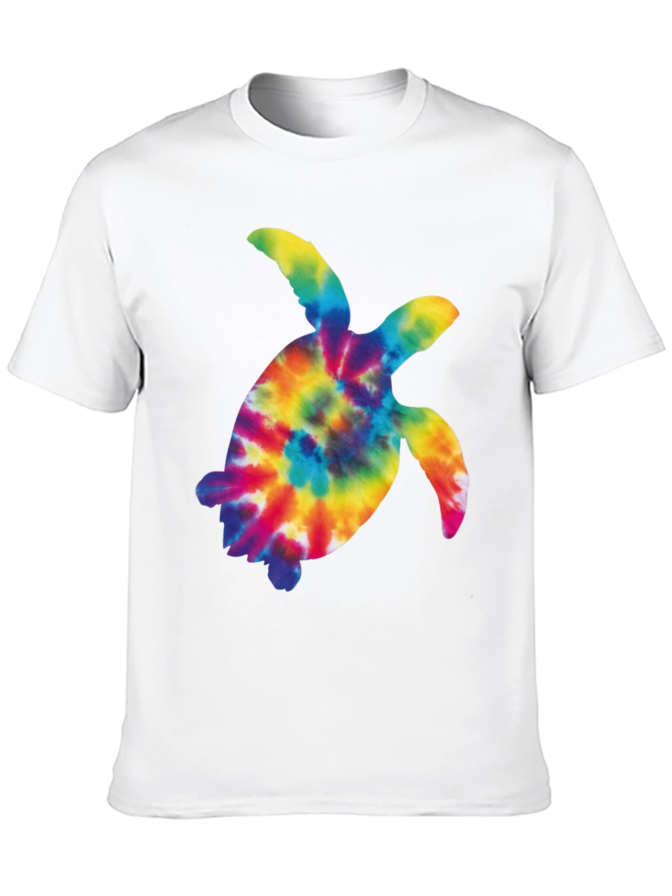 Tie-Dye Turtle Graphic Tee - Black