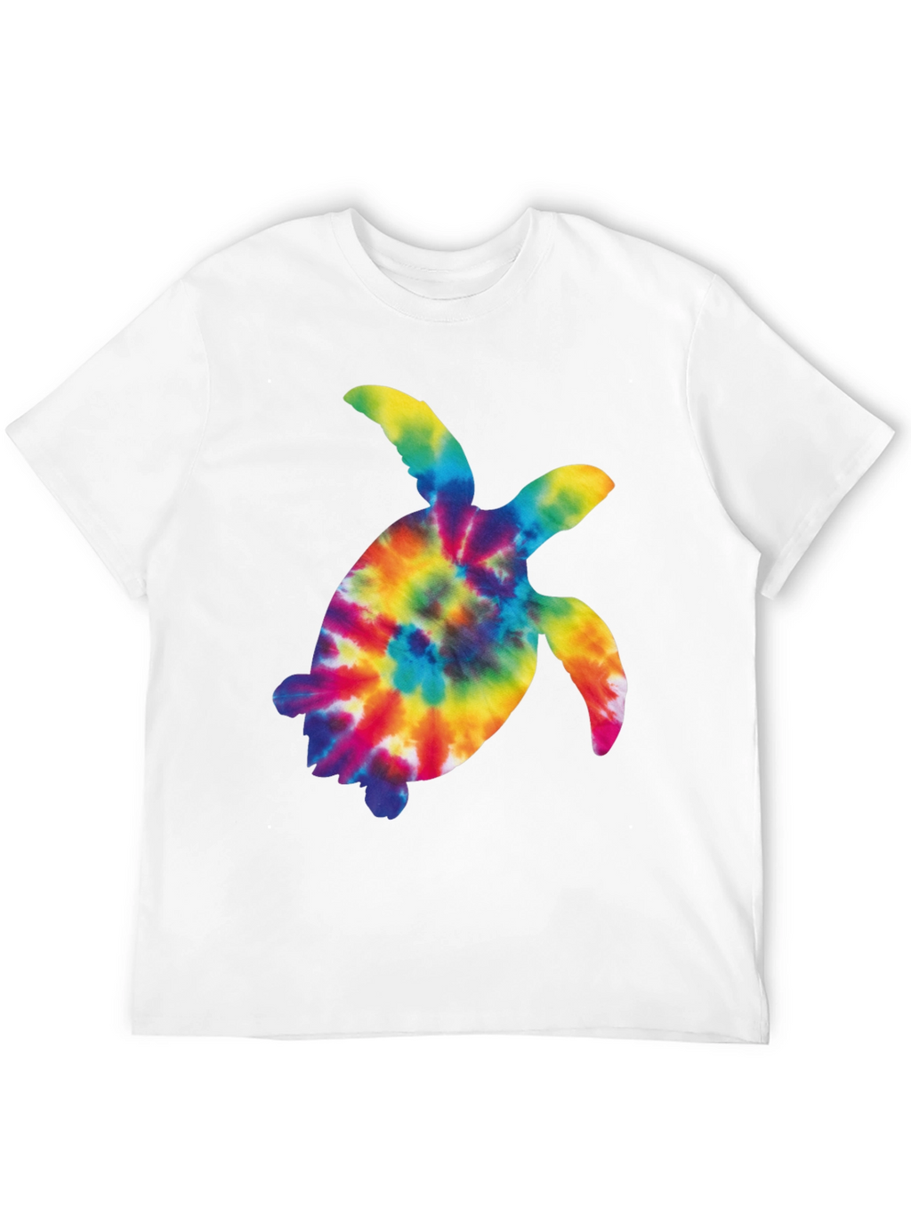 Tie-Dye Turtle Graphic Tee - Black