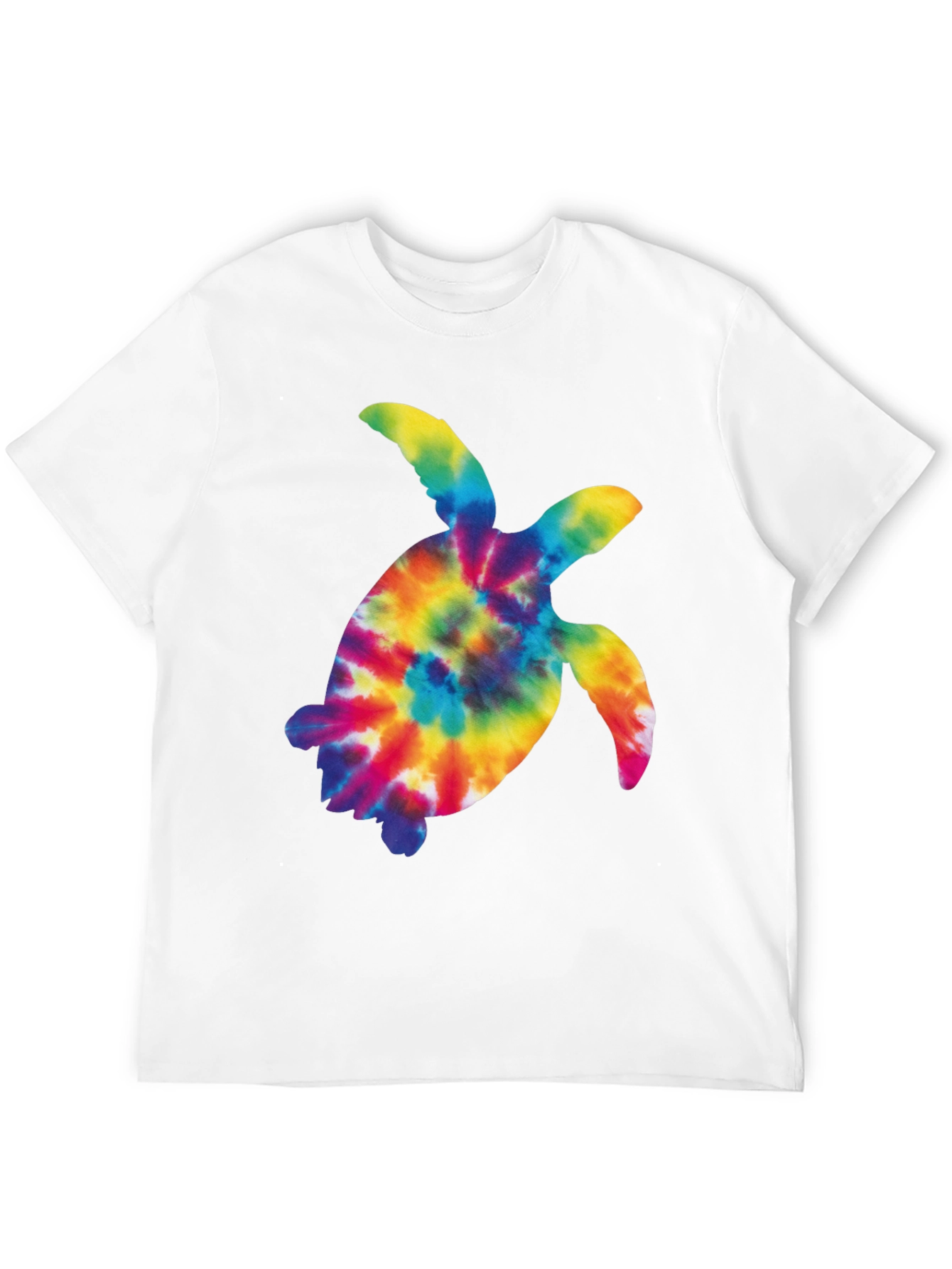Tie-Dye Turtle Graphic Tee - Black