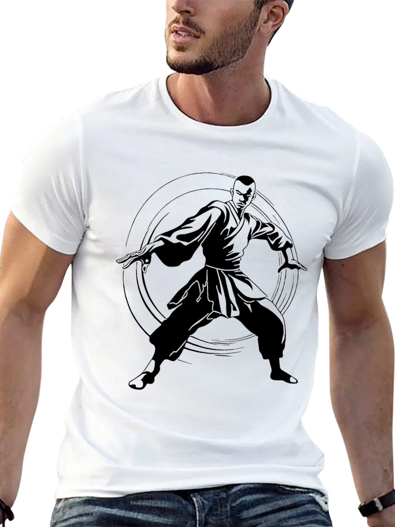Martial Arts Graphic Tee - Black