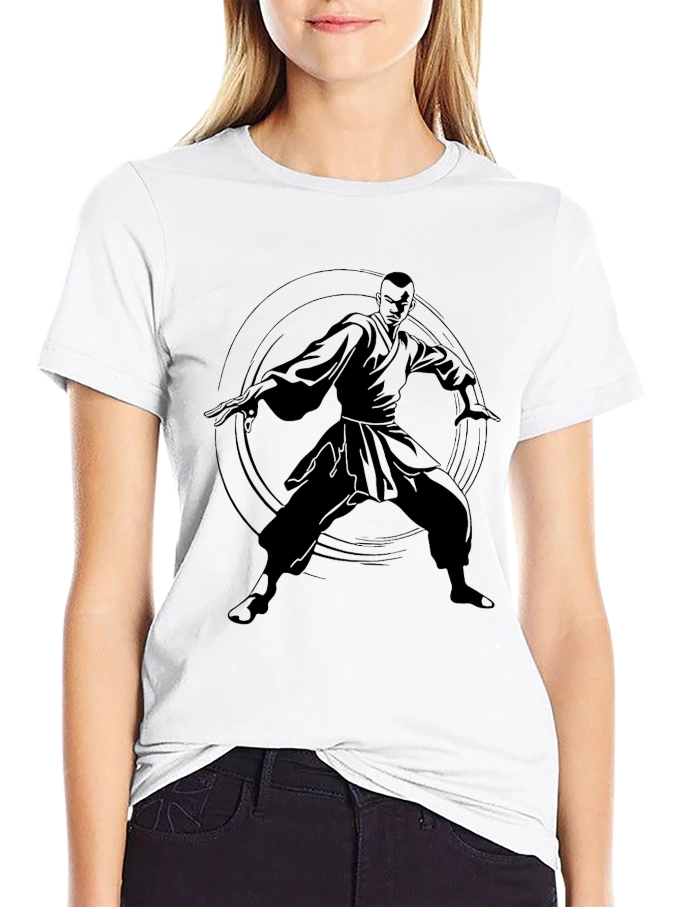 Martial Arts Graphic Tee - Black