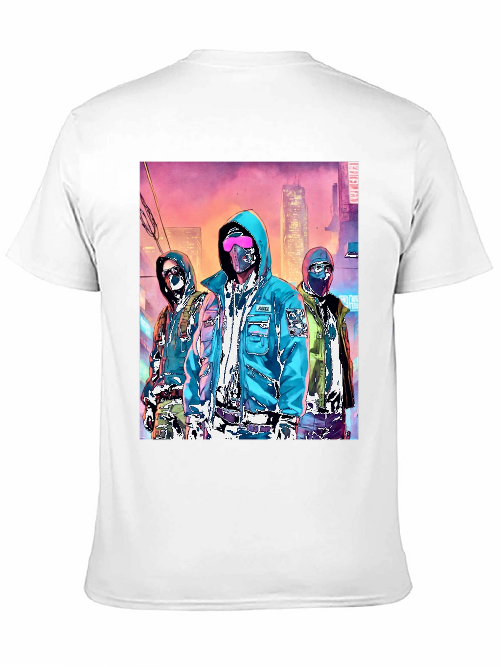 Cyberpunk Gang Graphic Tee - Urban Style