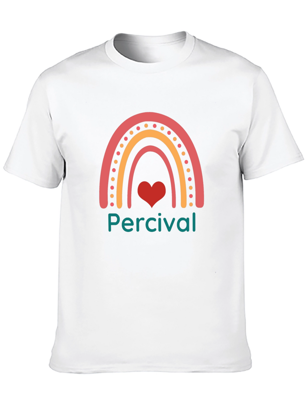 Percival Rainbow Heart T-Shirt - Black