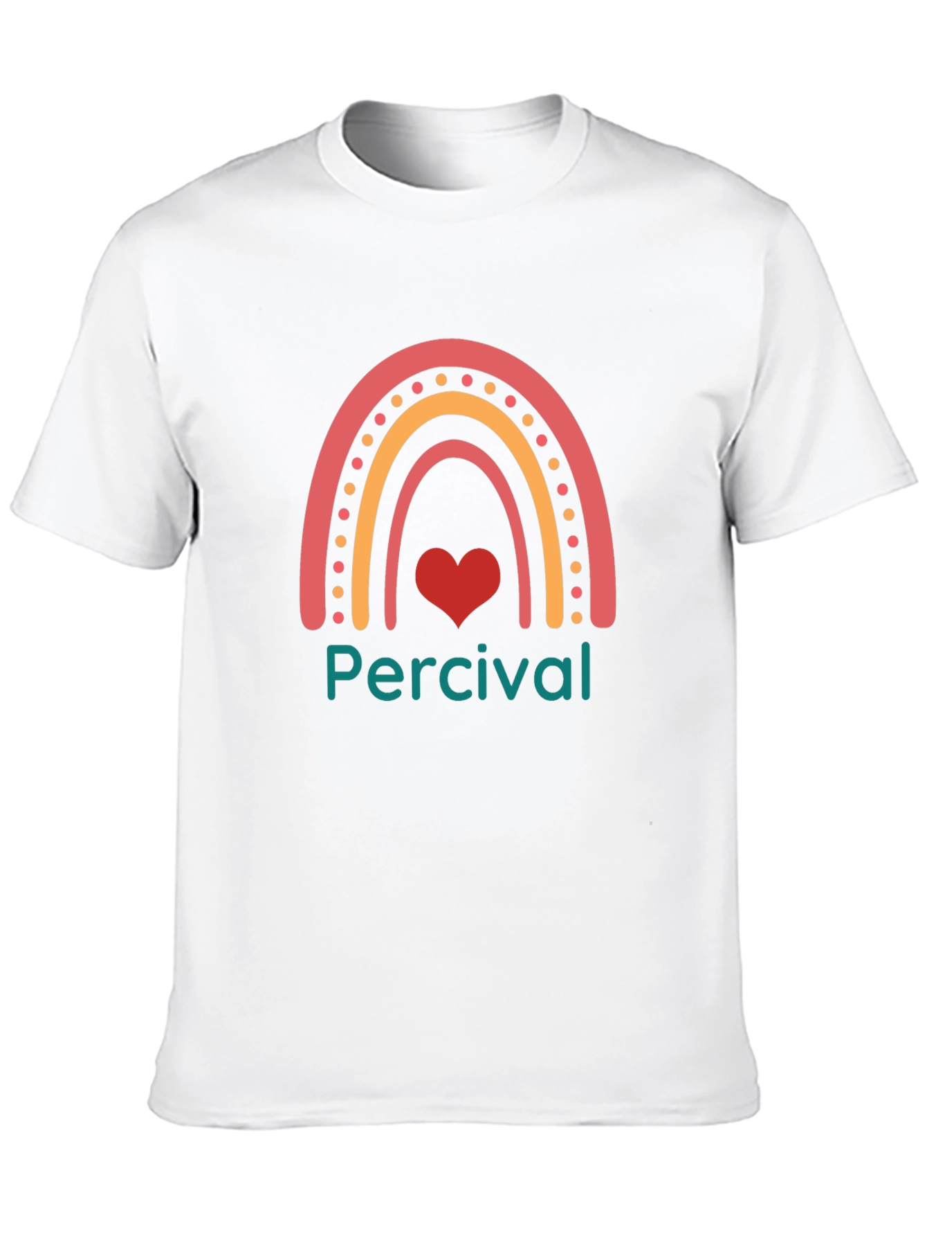Percival Rainbow Heart T-Shirt - Black