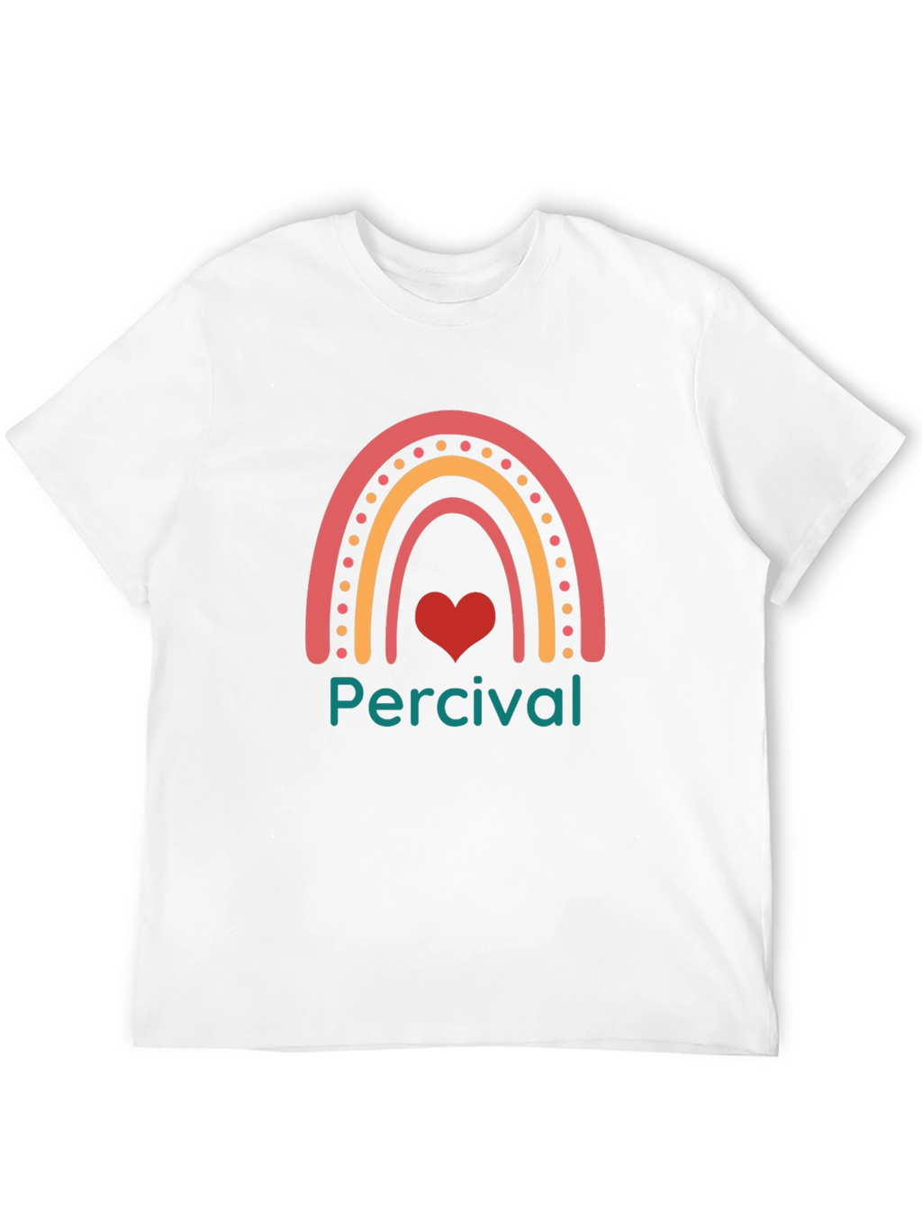 Percival Rainbow Heart T-Shirt - Black