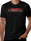 Sports Silhouette Graphic Black T-Shirt