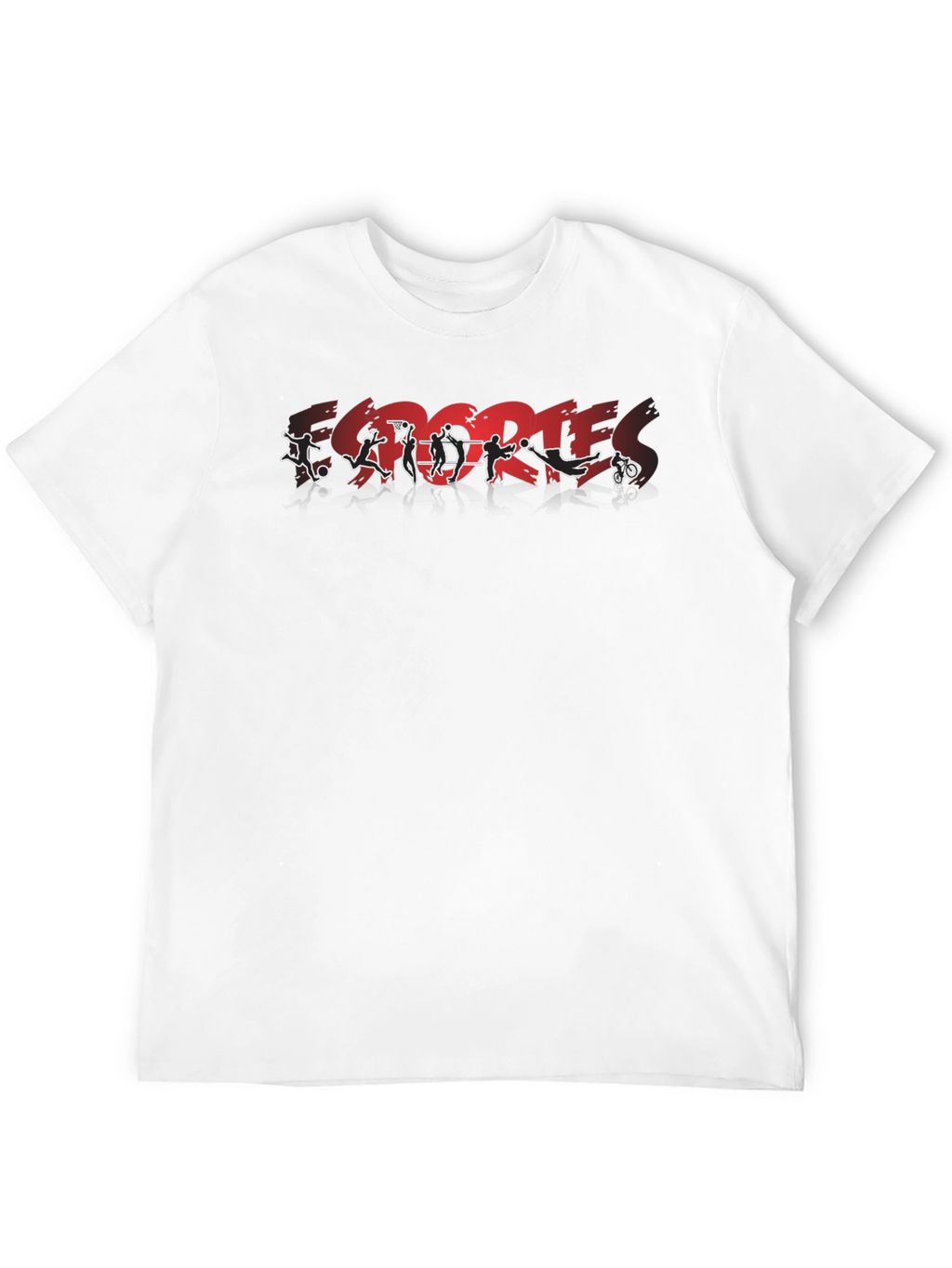 Sports Silhouette Graphic Black T-Shirt