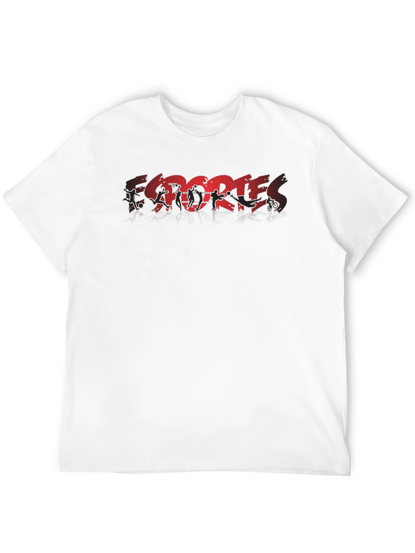 Sports Silhouette Graphic Black T-Shirt