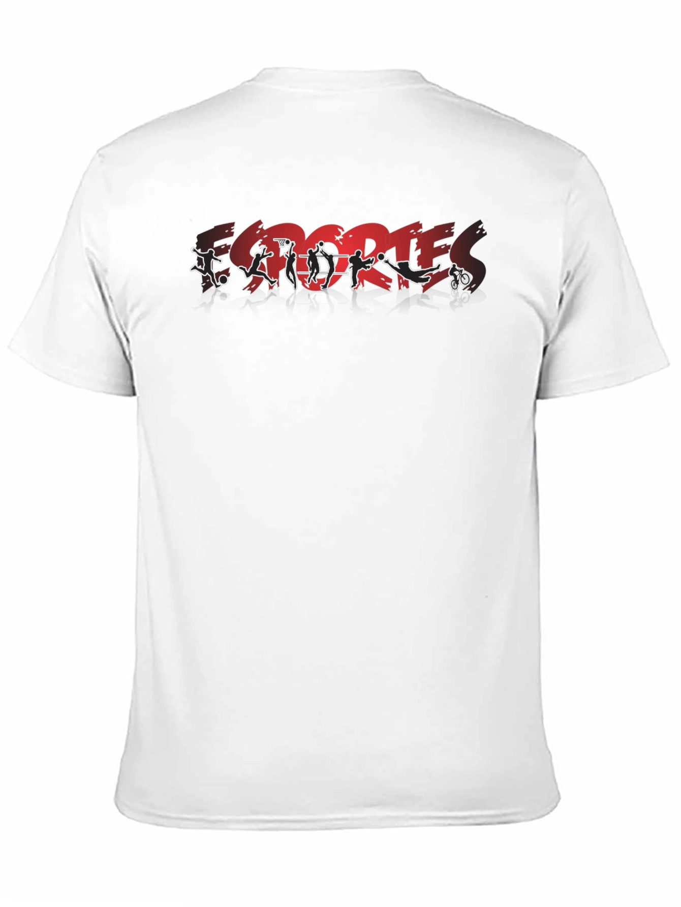 Sports Silhouette Graphic Black T-Shirt