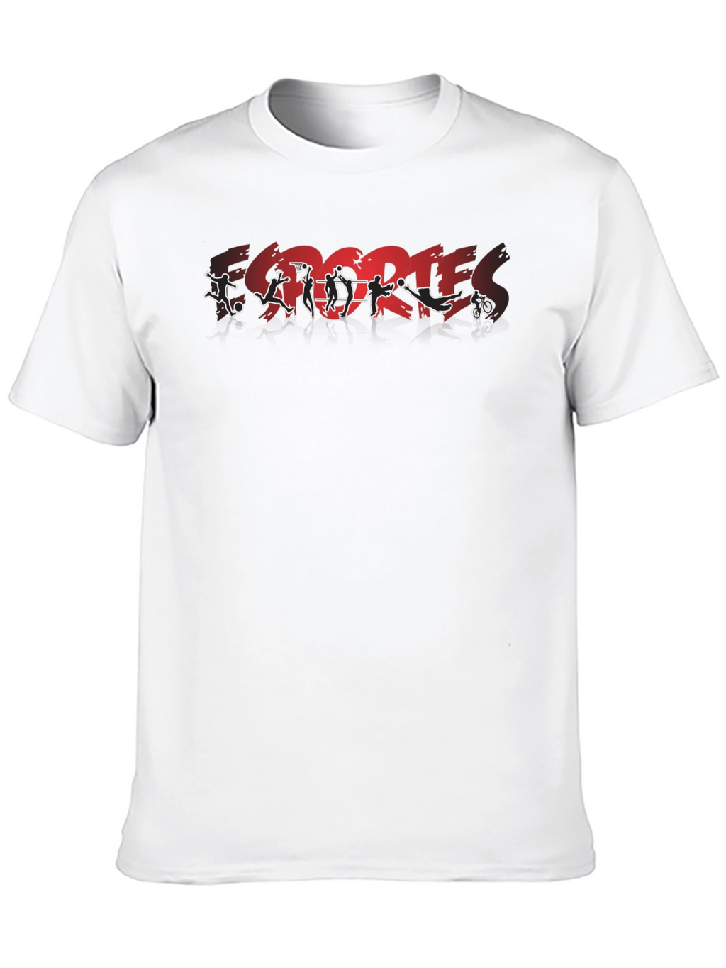 Sports Silhouette Graphic Black T-Shirt