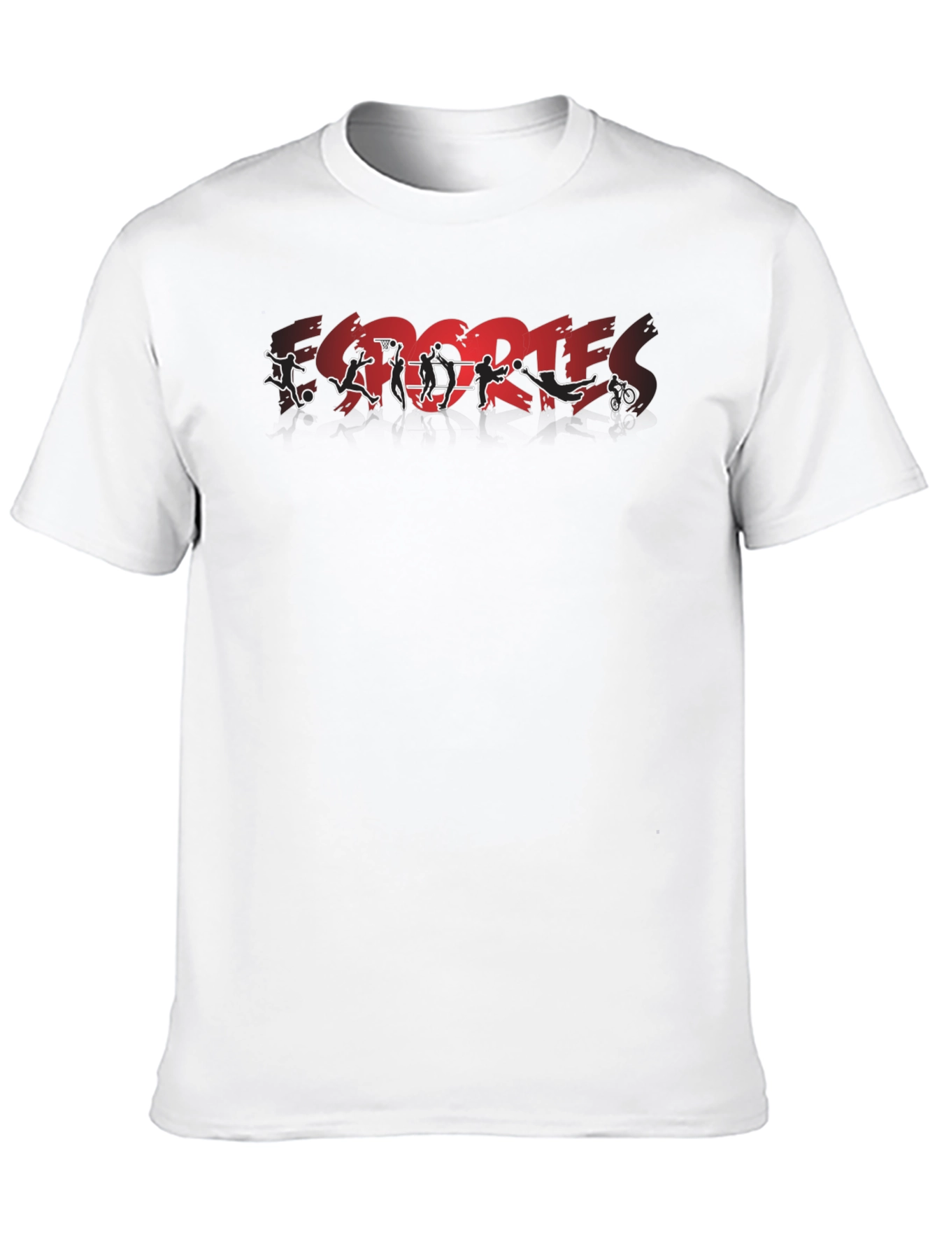 Sports Silhouette Graphic Black T-Shirt