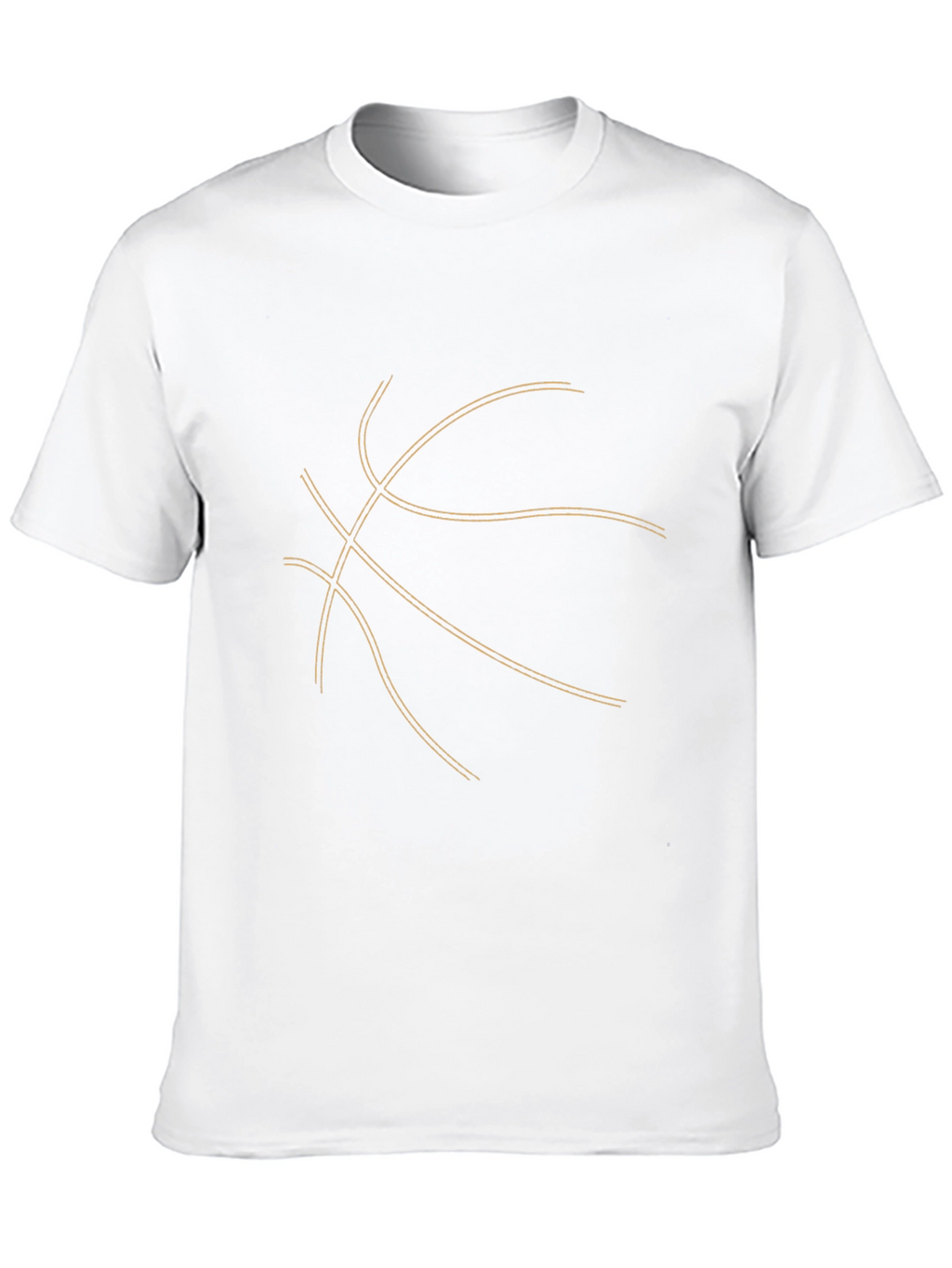 Basketball Outline Graphic Tee - Black