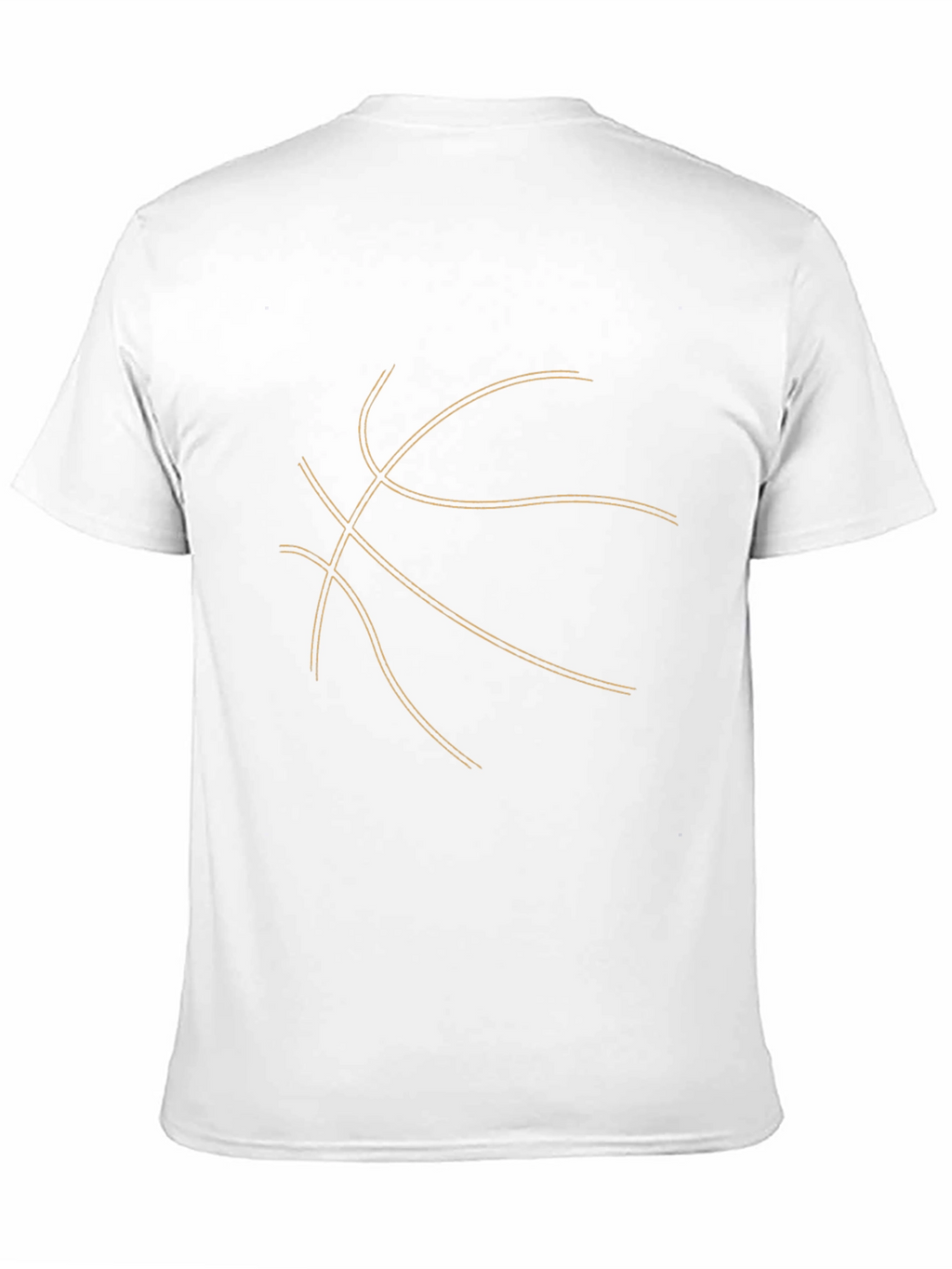 Basketball Outline Graphic Tee - Black