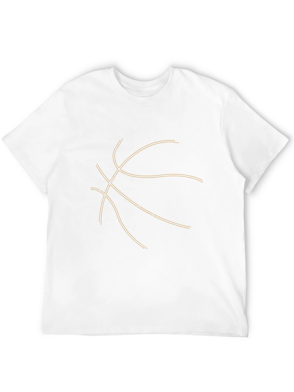 Basketball Outline Graphic Tee - Black