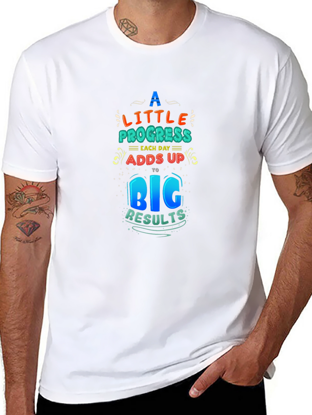 Motivational T-Shirt: Progress Adds Up