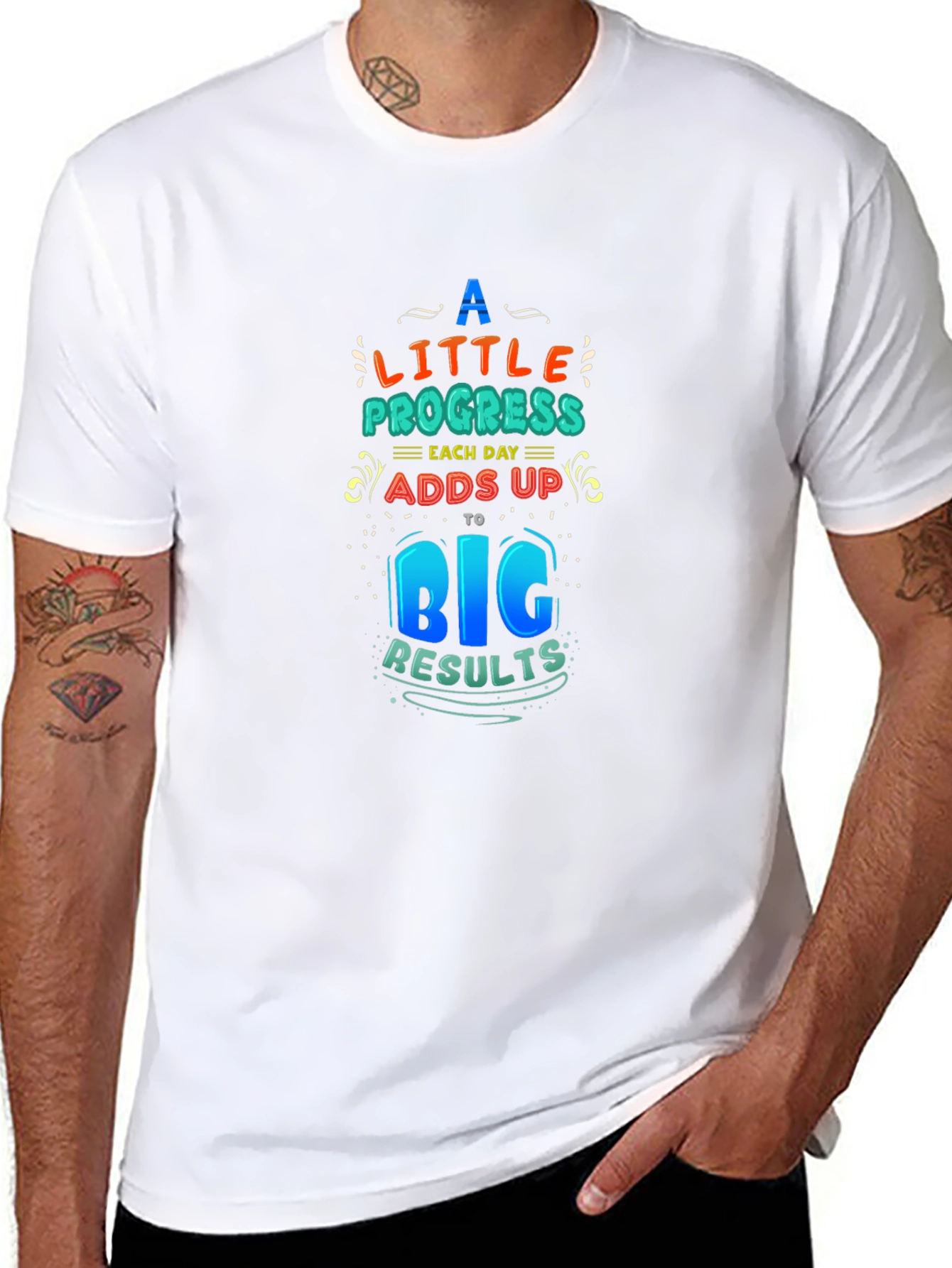 Motivational T-Shirt: Progress Adds Up