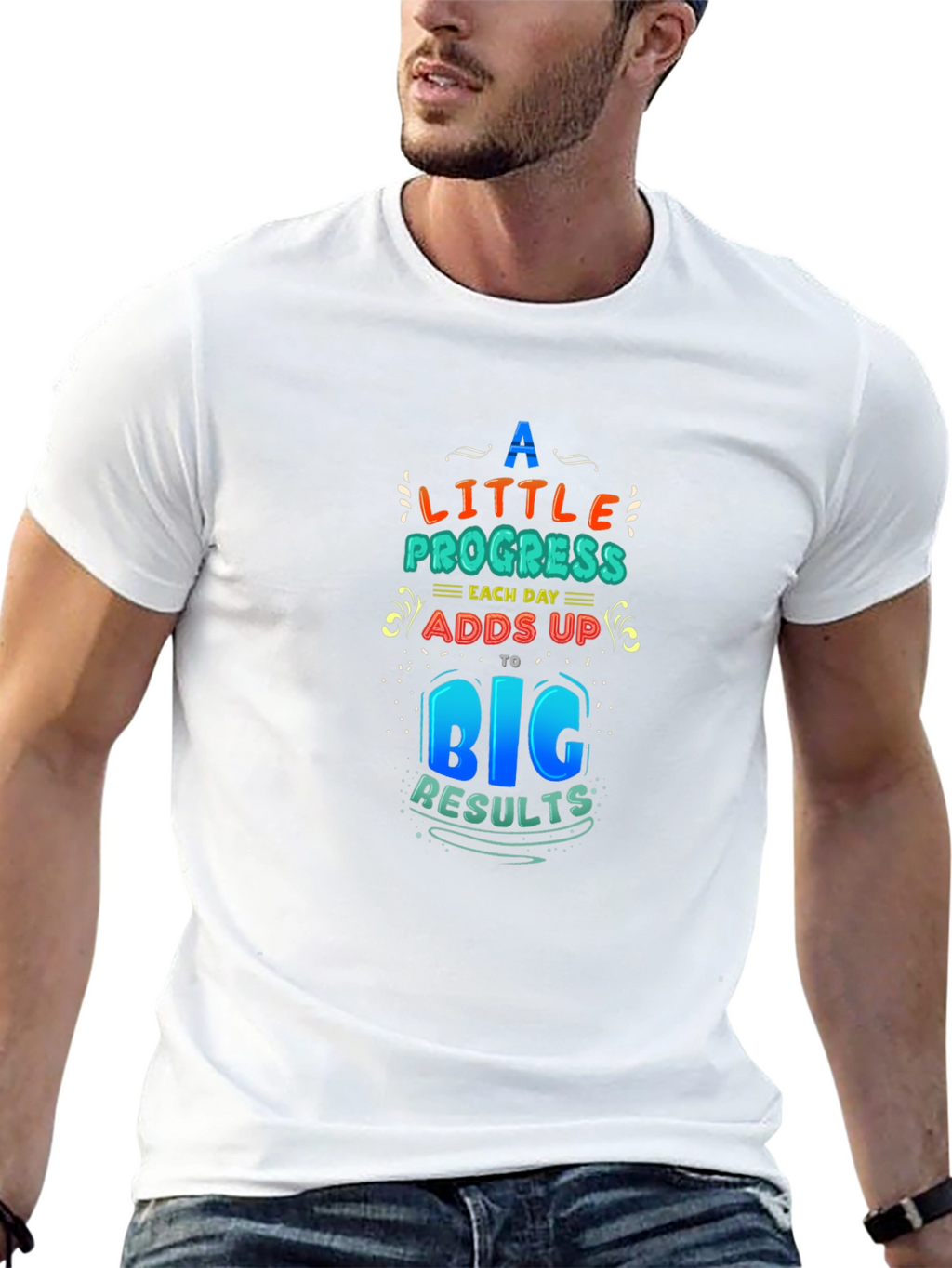 Motivational T-Shirt: Progress Adds Up