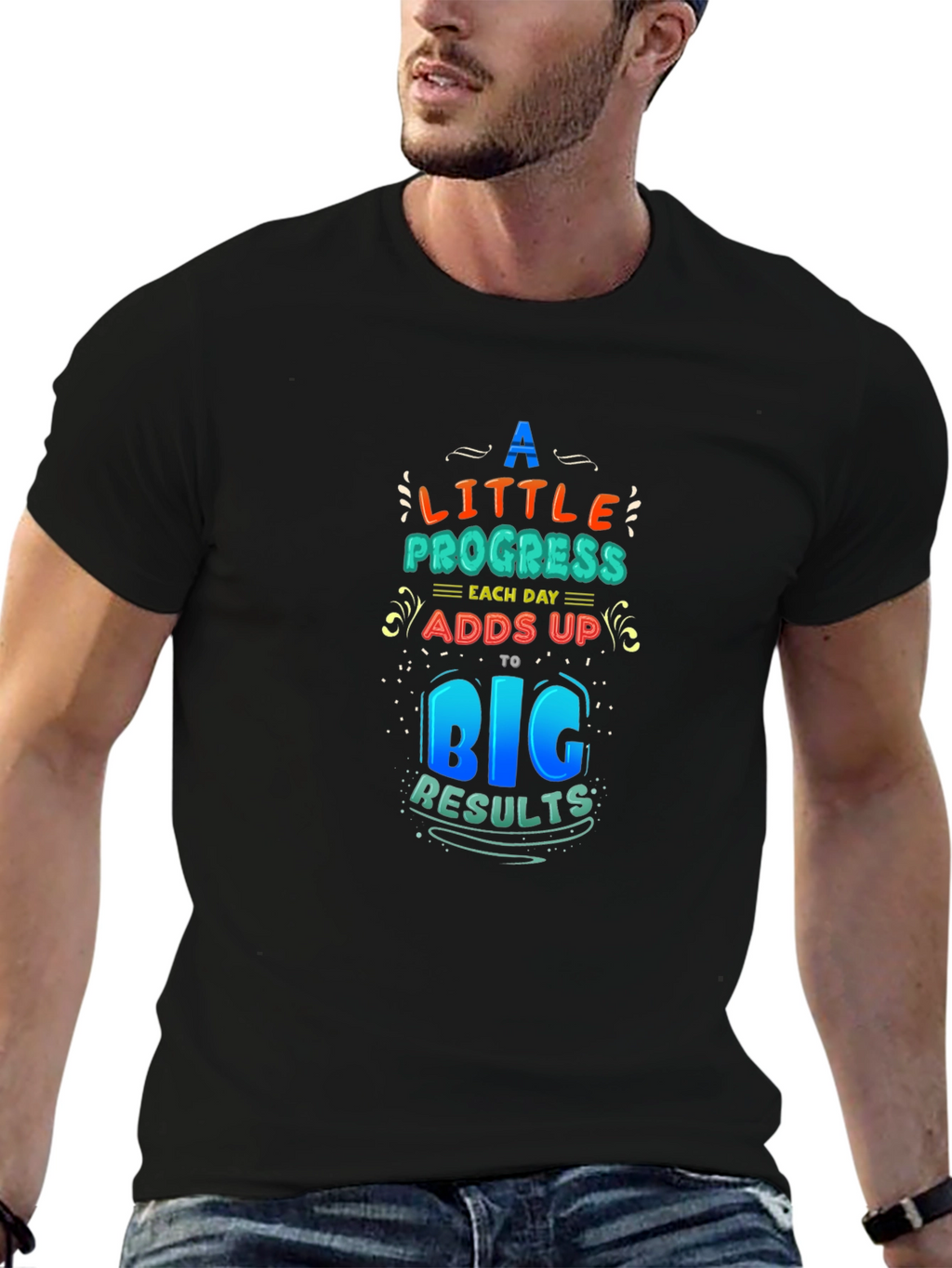 Motivational T-Shirt: Progress Adds Up