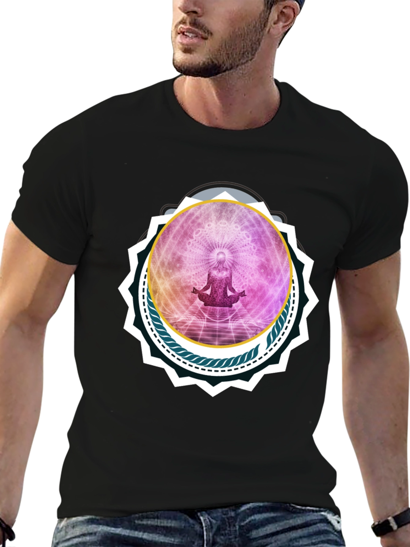 Meditative Black T-Shirt