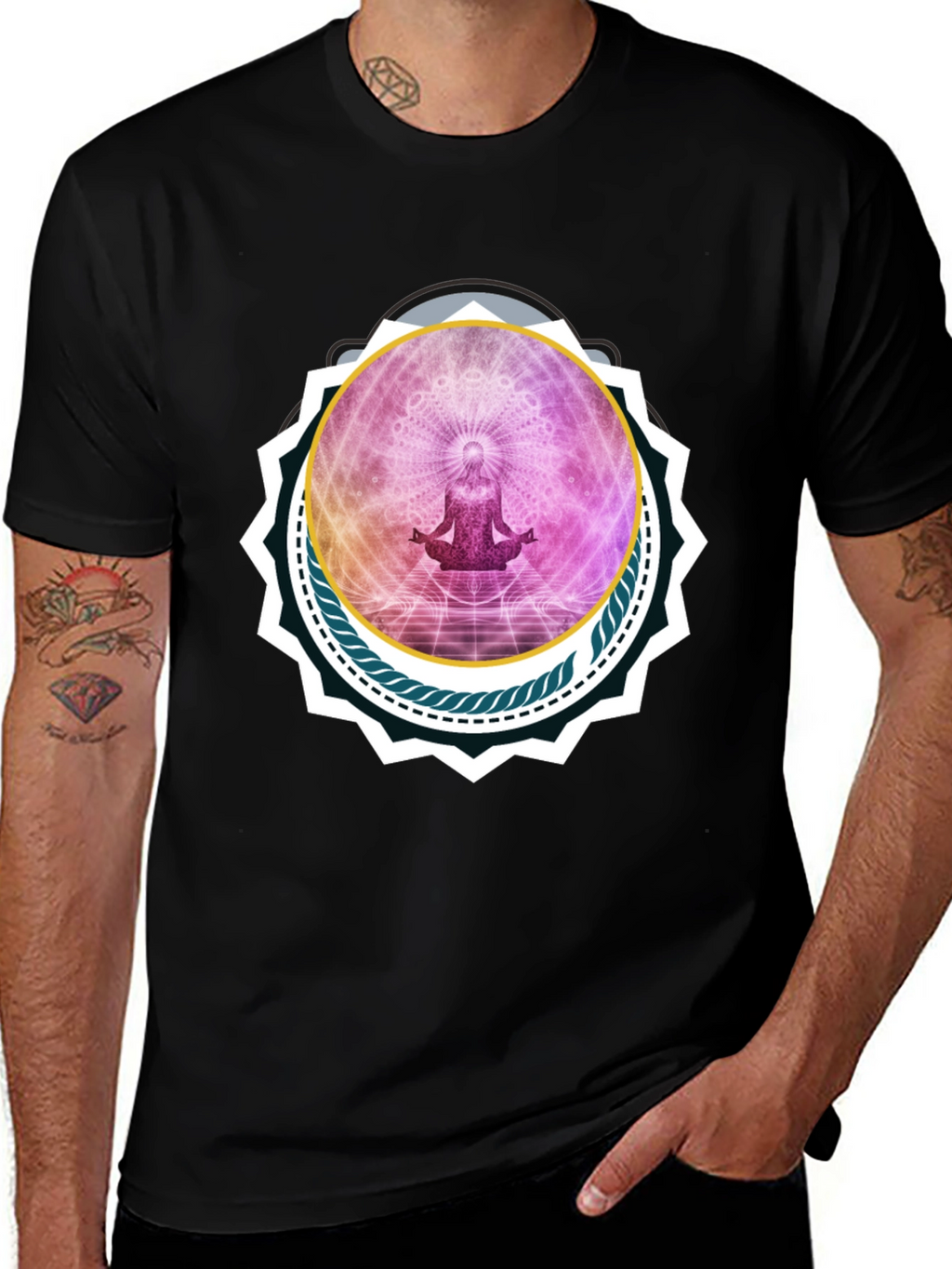 Meditative Black T-Shirt