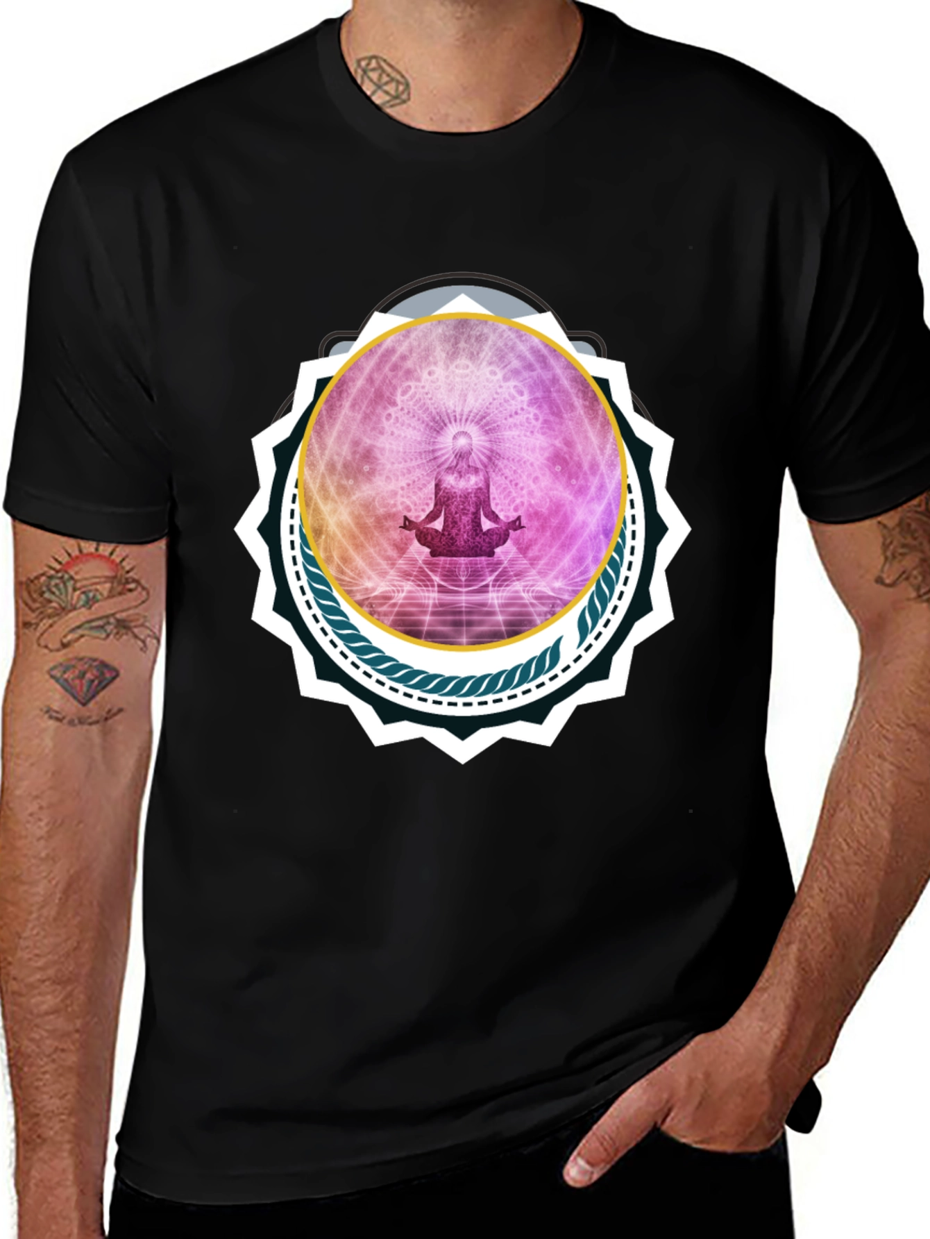 Meditative Black T-Shirt