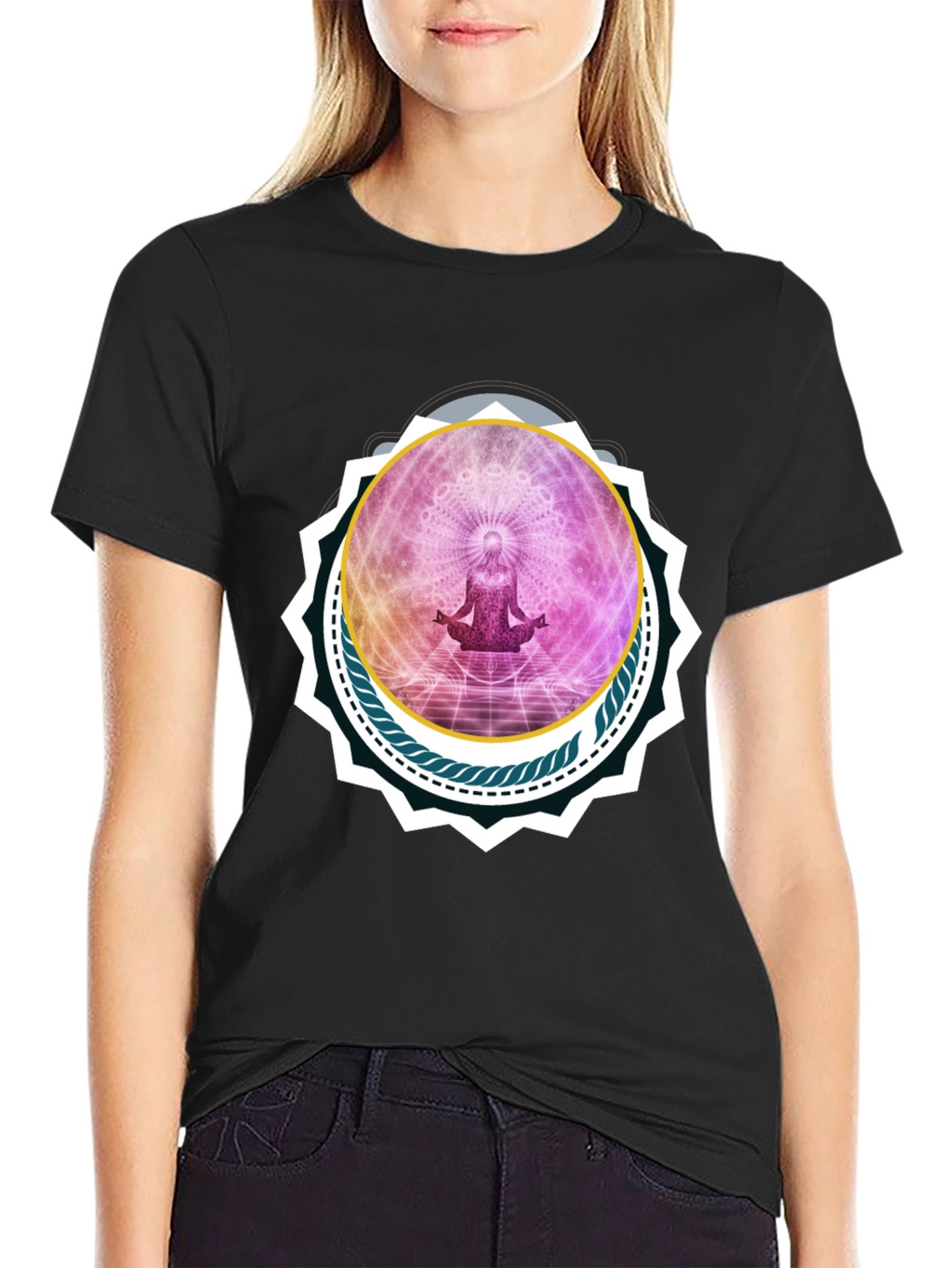 Meditative Black T-Shirt