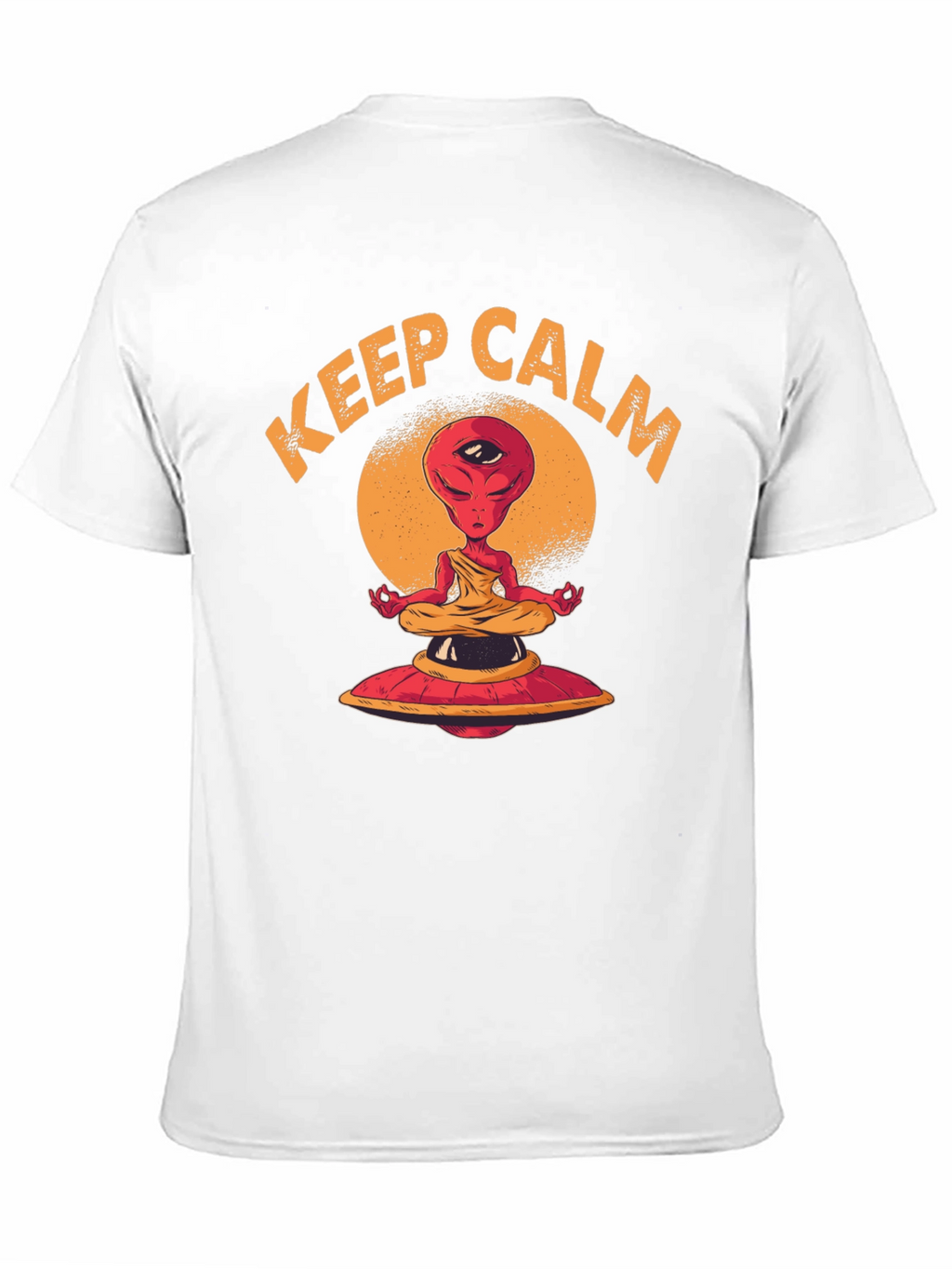 Keep Calm Meditating Alien UFO T-Shirt