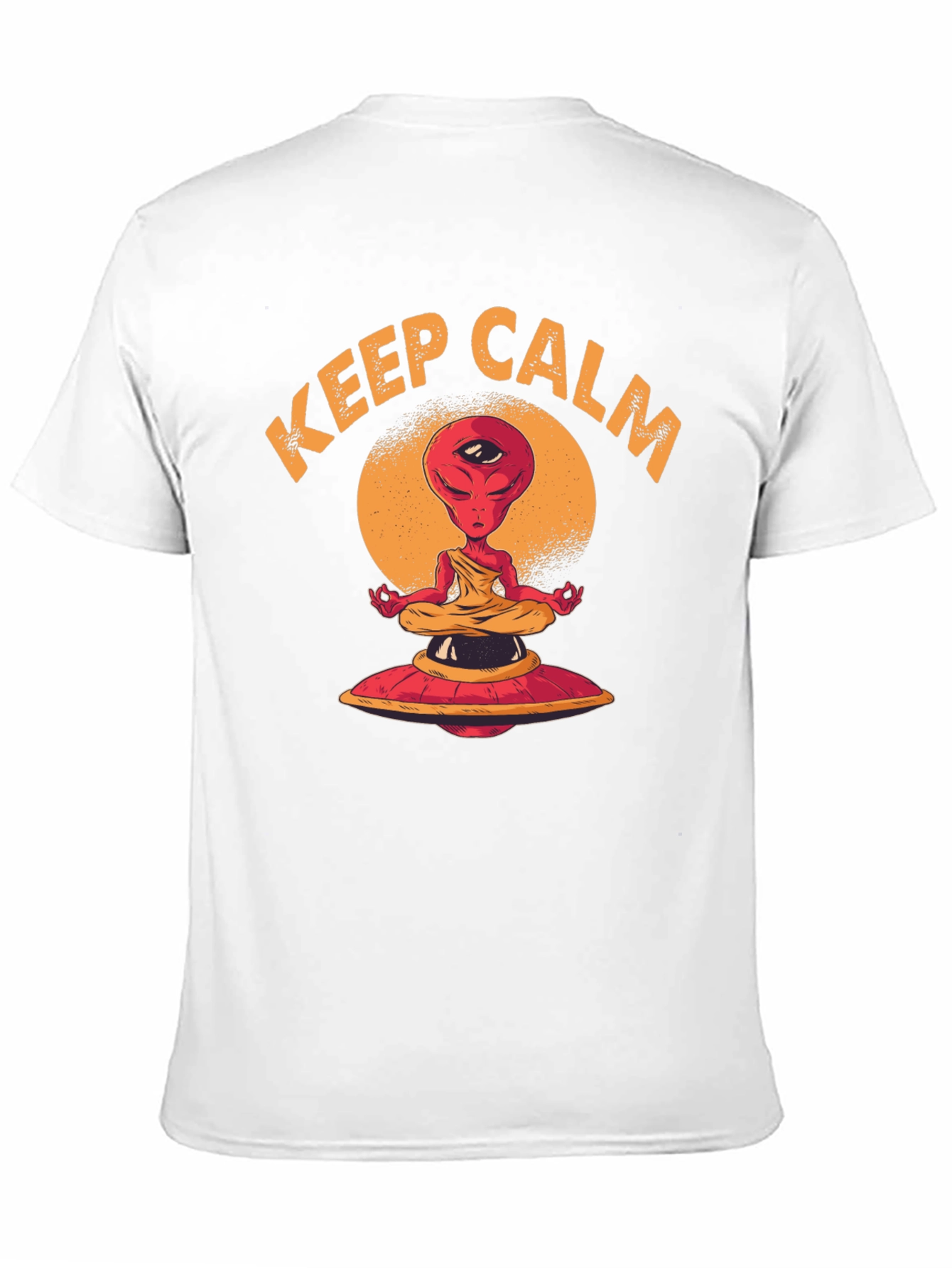 Keep Calm Meditating Alien UFO T-Shirt