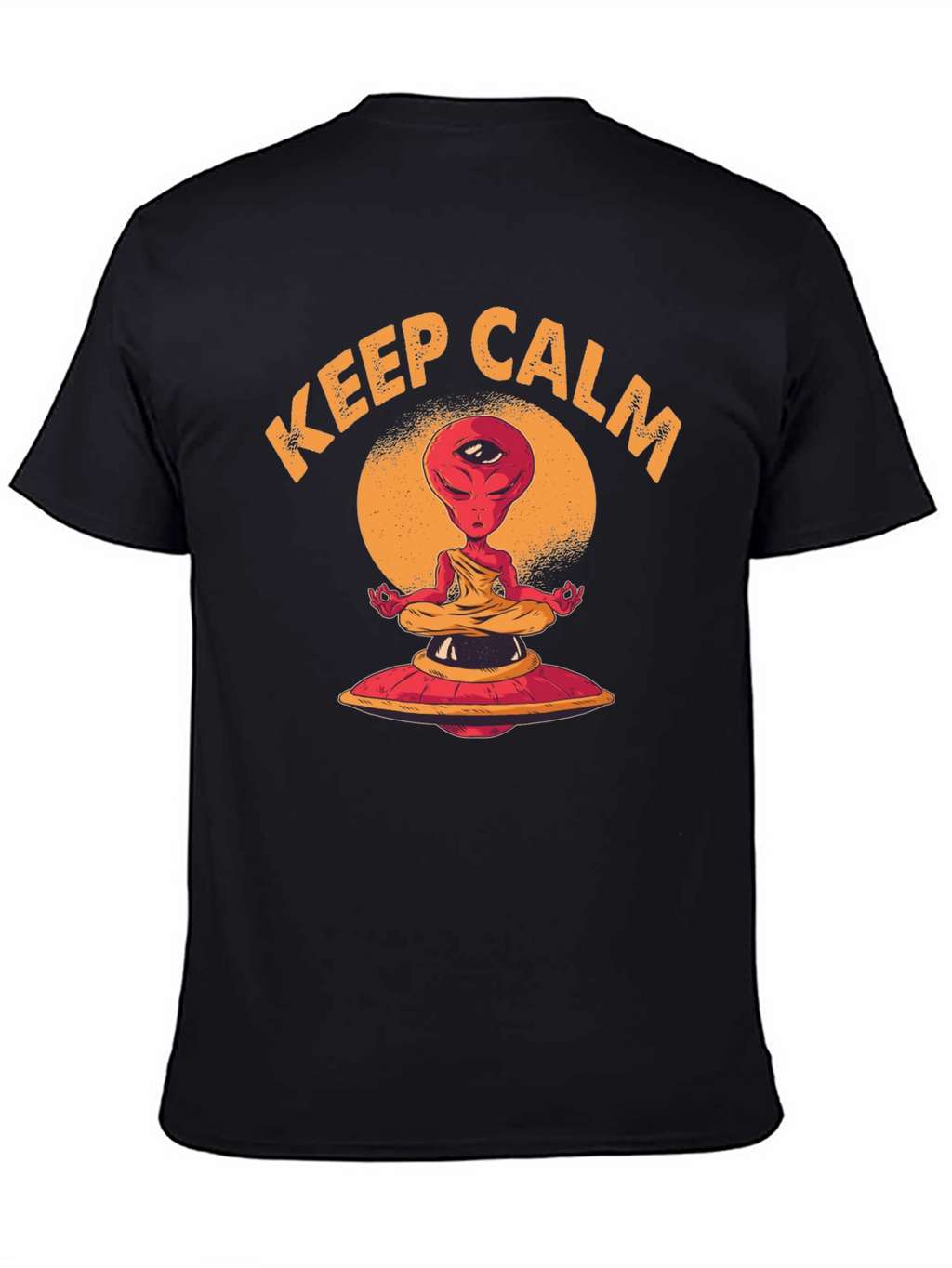 Keep Calm Meditating Alien UFO T-Shirt
