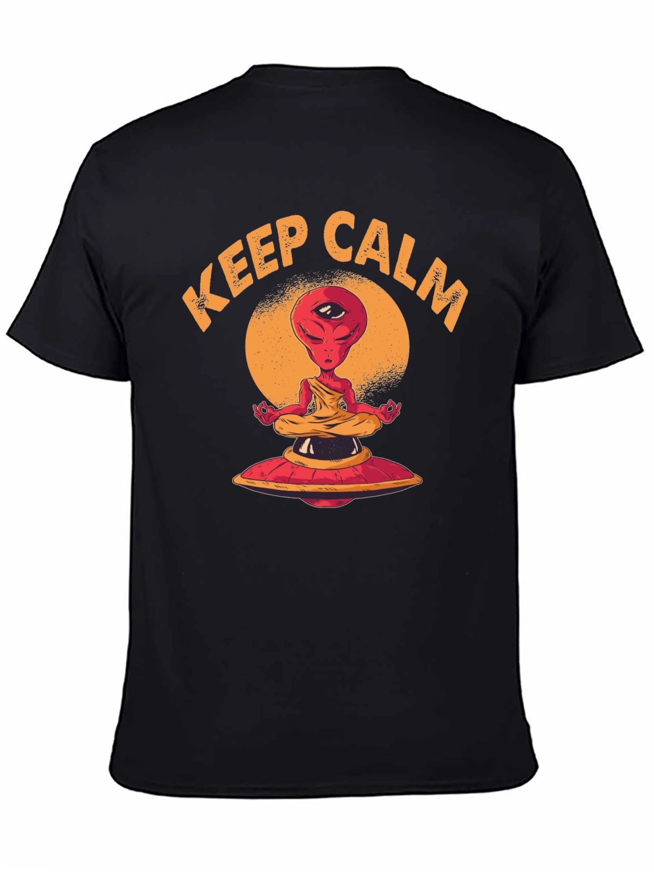 Keep Calm Meditating Alien UFO T-Shirt