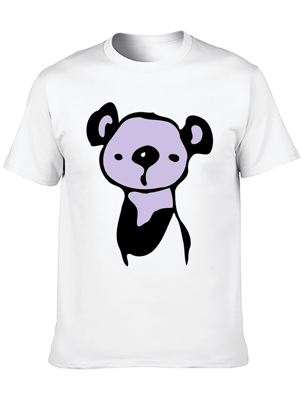 Cute Bear Graphic Black T-Shirt