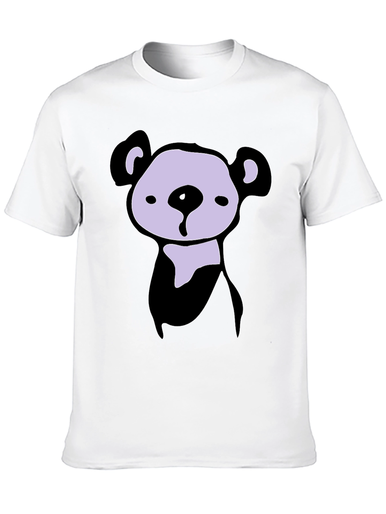 Cute Bear Graphic Black T-Shirt