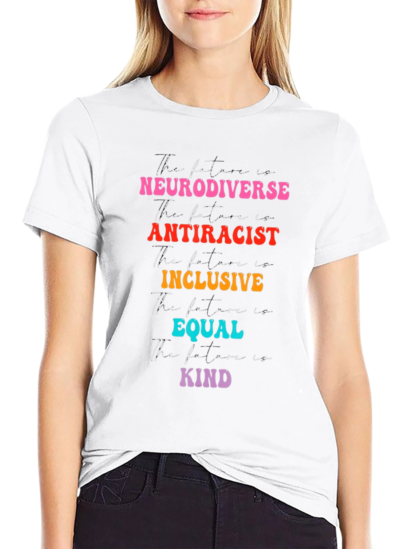 Neurodiverse Antiracist Inclusive Equal Kind T-Shirt