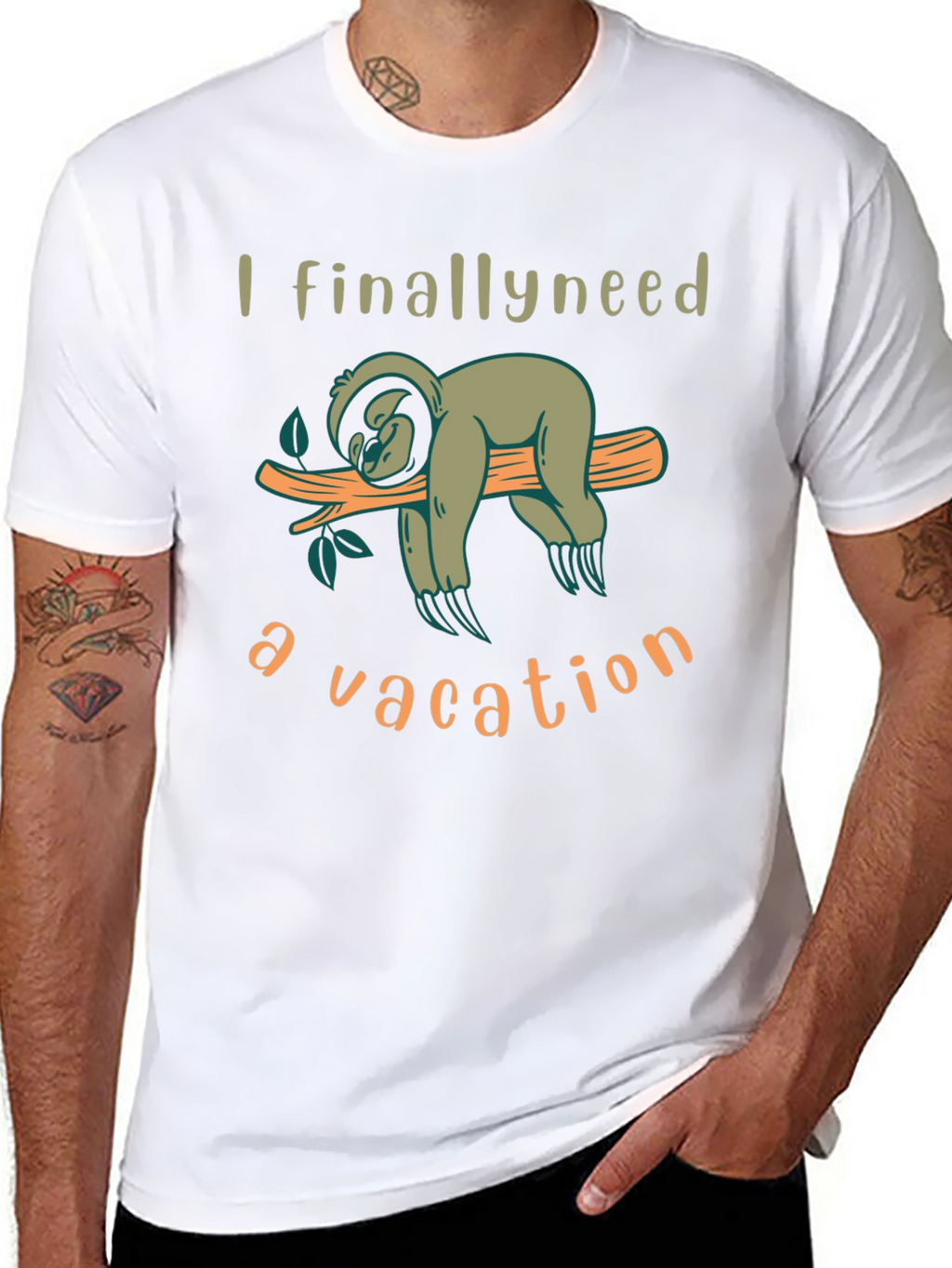 Sloth Vacation T-Shirt - Relaxing Lazy Days