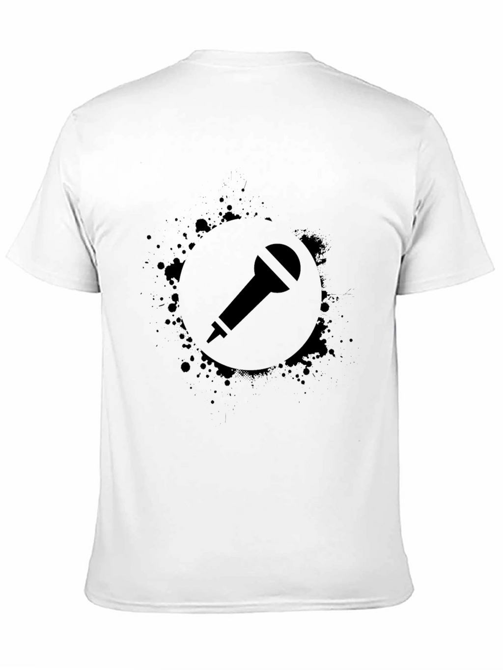 Black Microphone Graphic Tee - Stylish Casual Wear