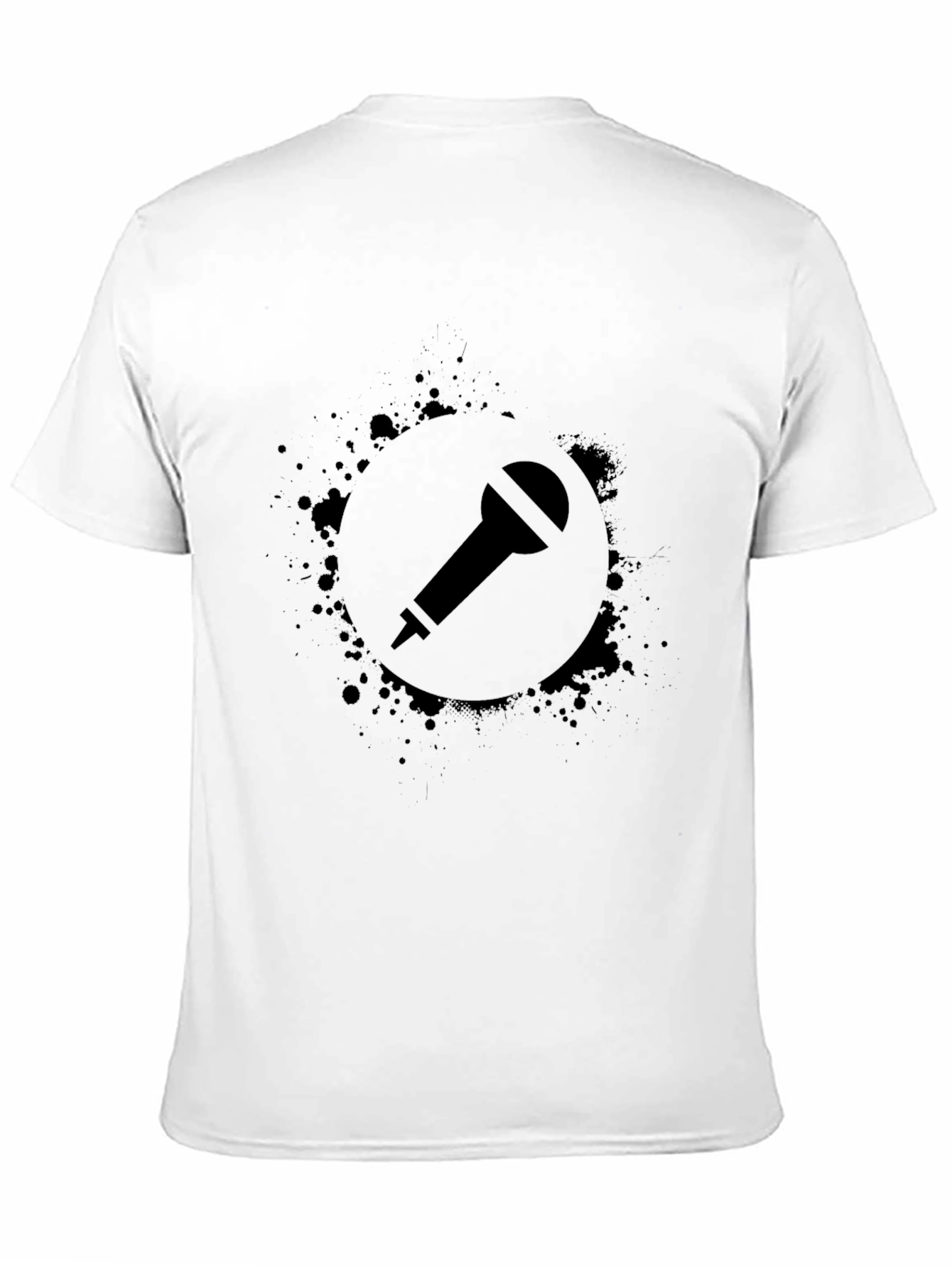 Black Microphone Graphic Tee - Stylish Casual Wear