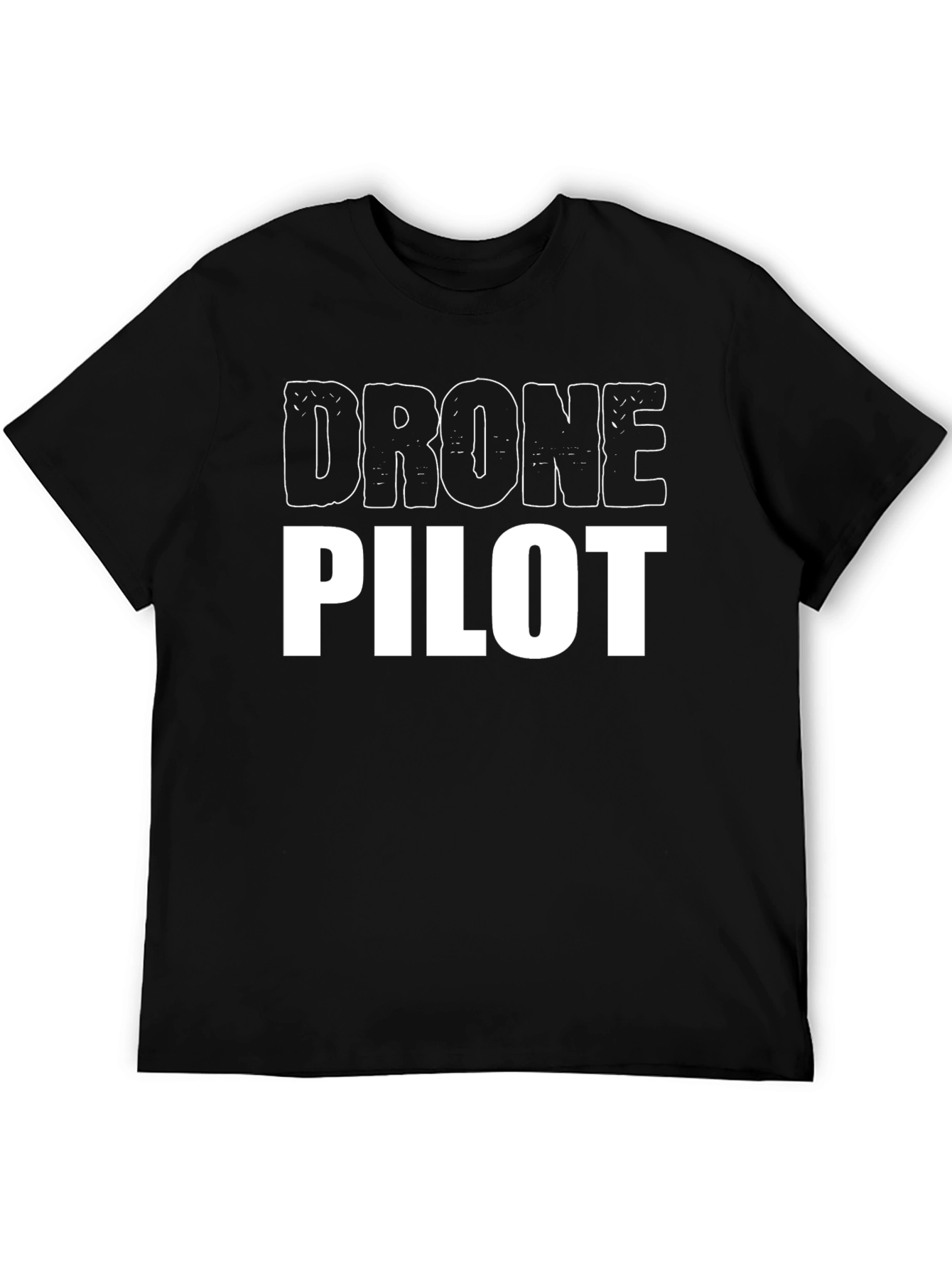 Drone Pilot T-Shirt - Black Crew Neck Tee