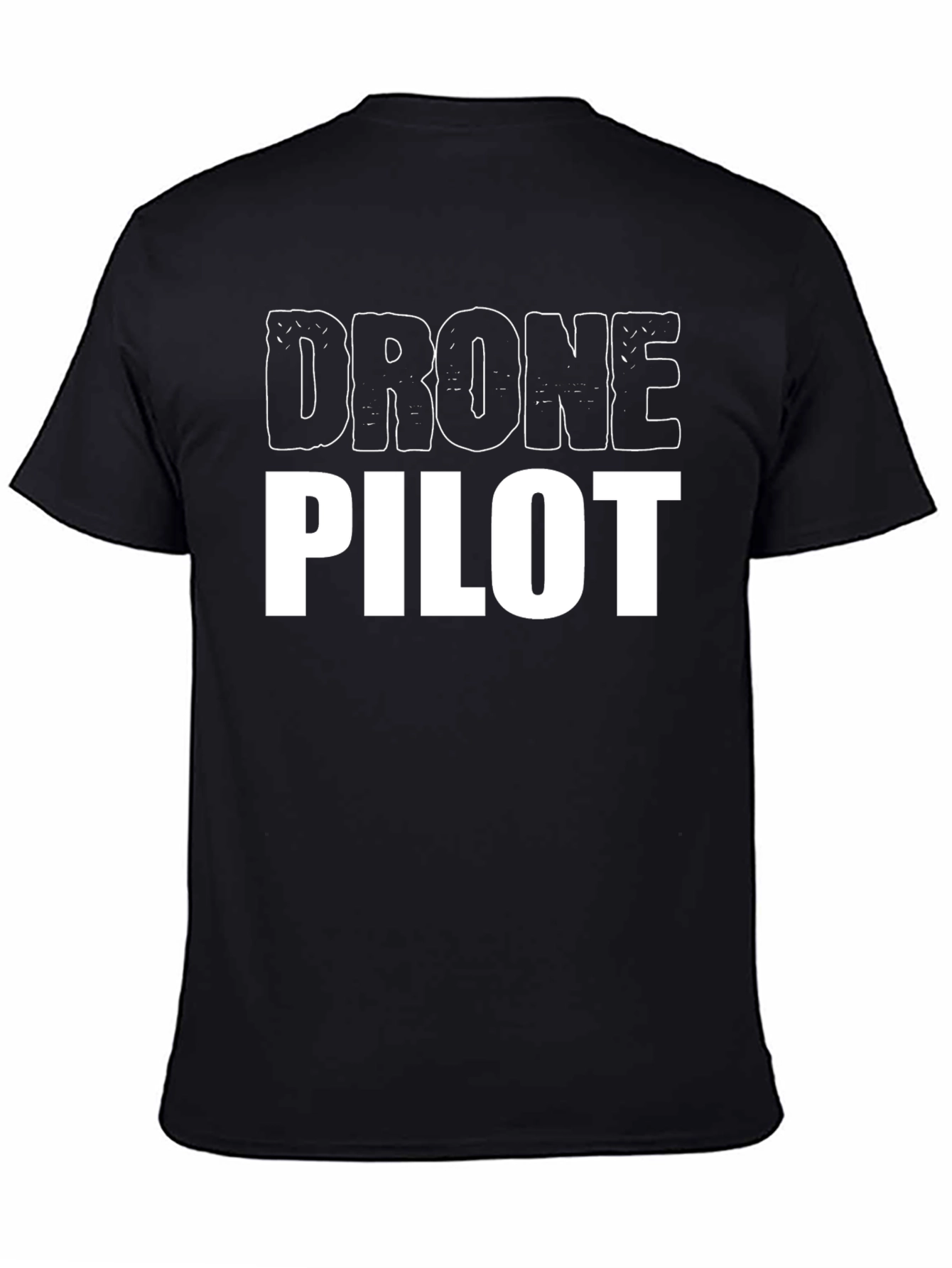 Drone Pilot T-Shirt - Black Crew Neck Tee