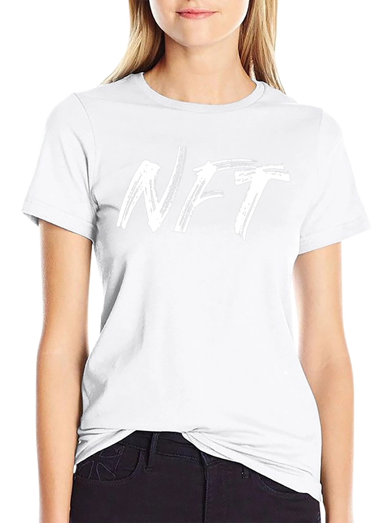 NFT Brushstroke Graphic Tee - Black