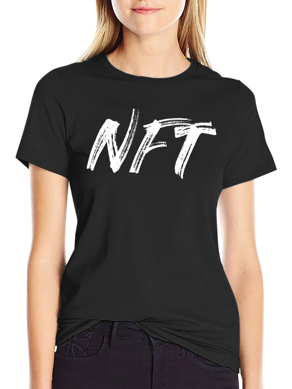 NFT Brushstroke Graphic Tee - Black