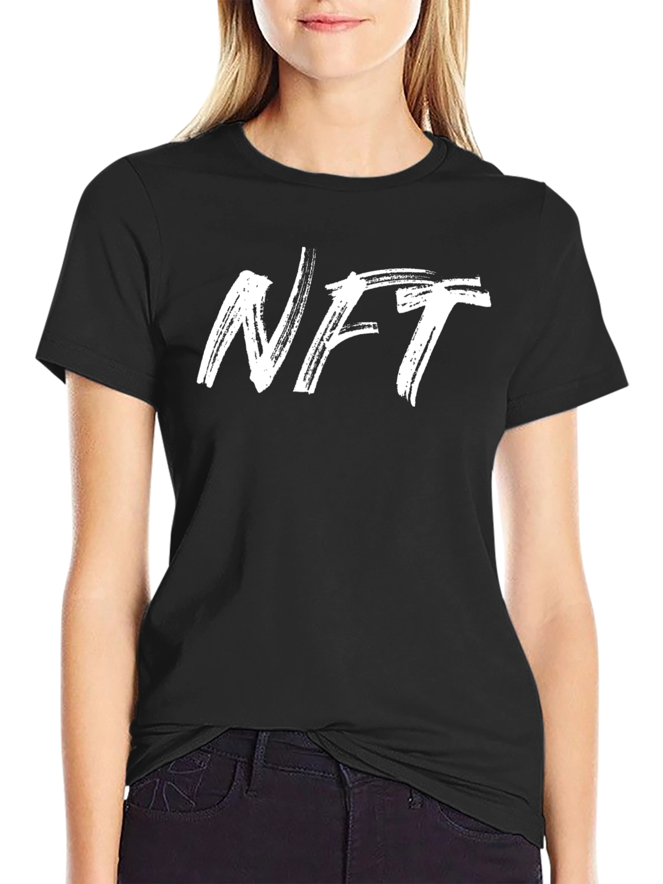 NFT Brushstroke Graphic Tee - Black