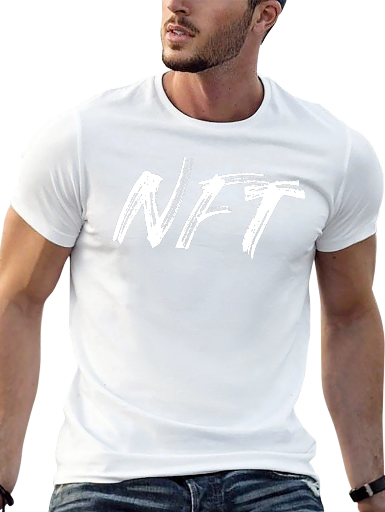 NFT Brushstroke Graphic Tee - Black