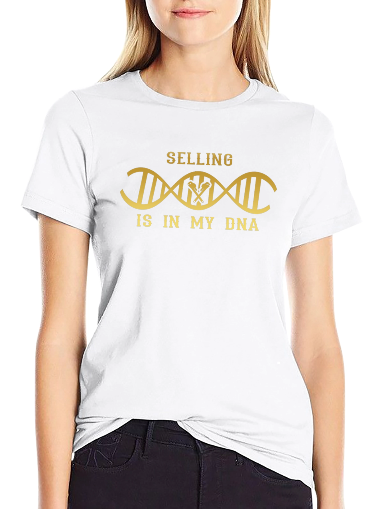 Selling DNA T-Shirt - Black Crew Neck