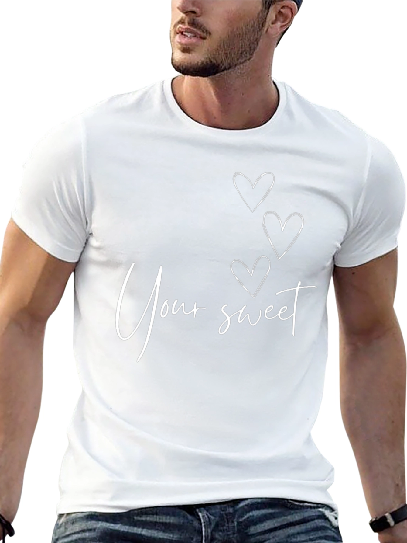Sweet Hearts Graphic Tee - Black