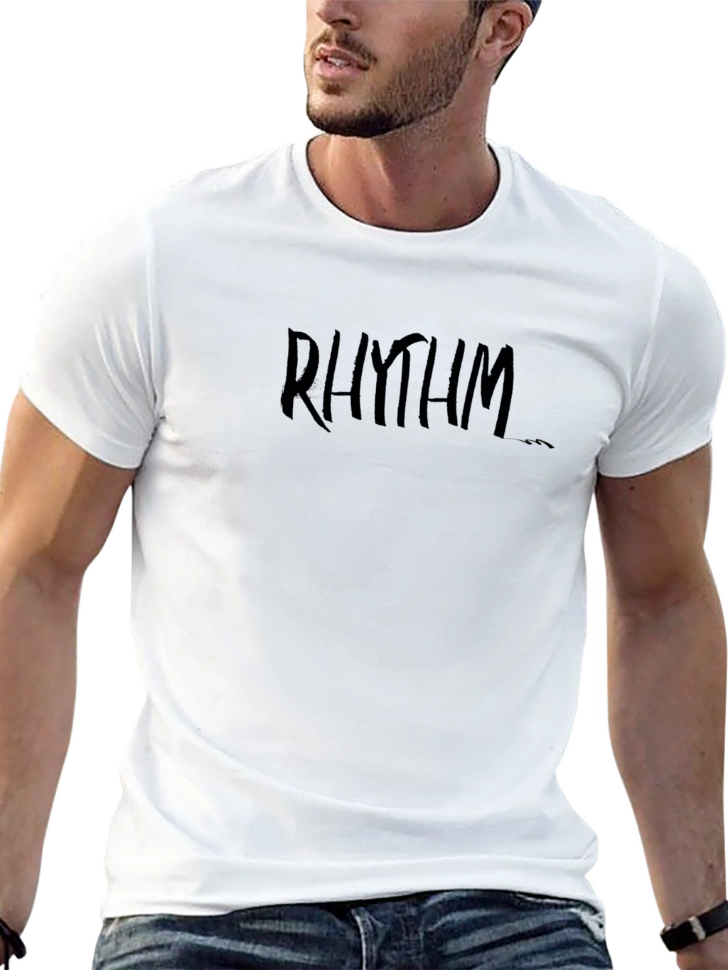 RHYTHM Graphic Print Black T-Shirt