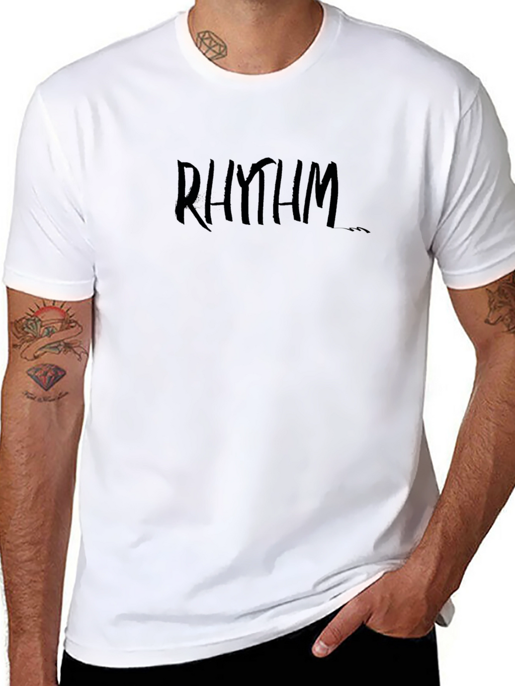 RHYTHM Graphic Print Black T-Shirt
