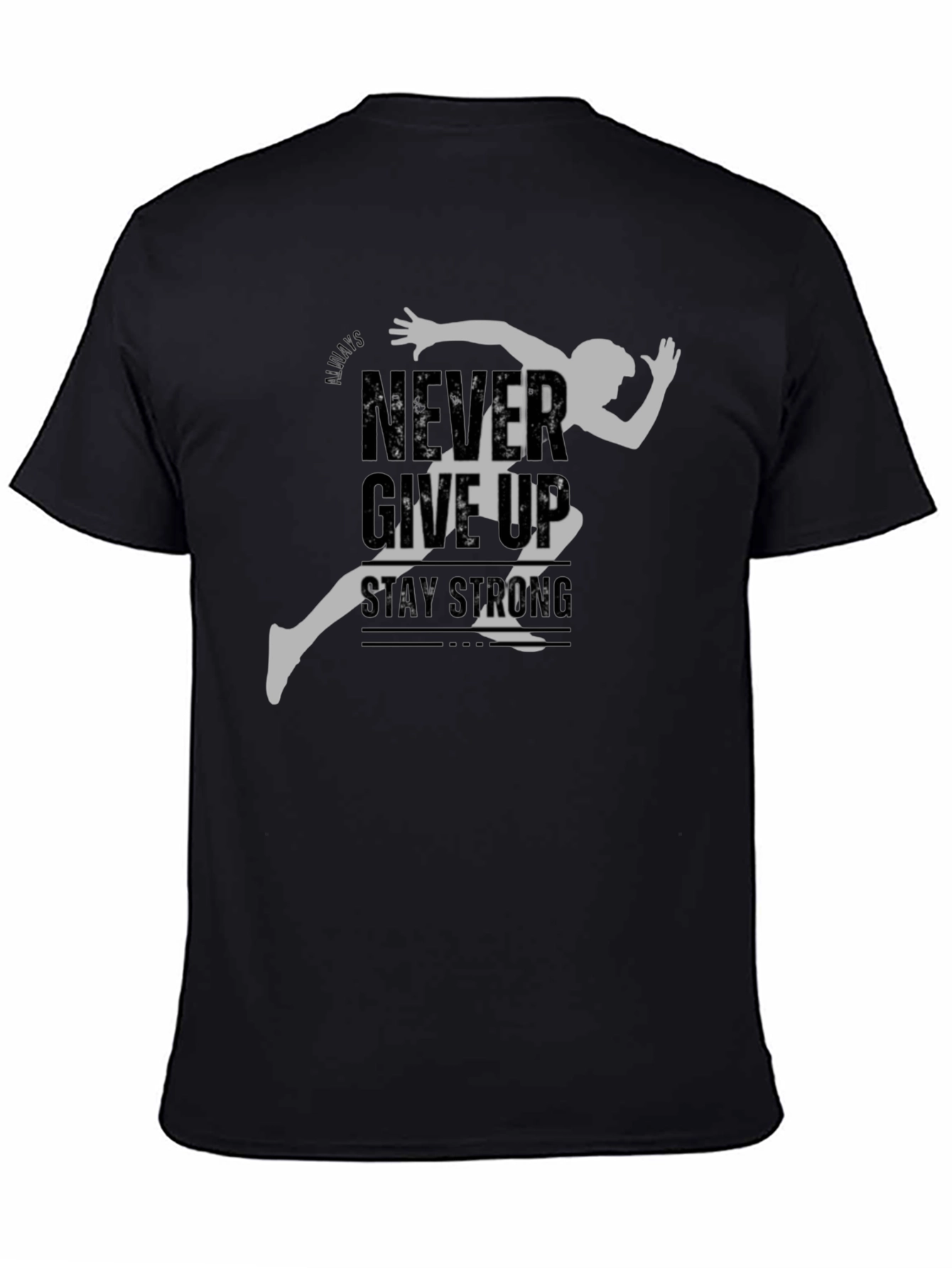 Never Give Up Mens Graphic Tee